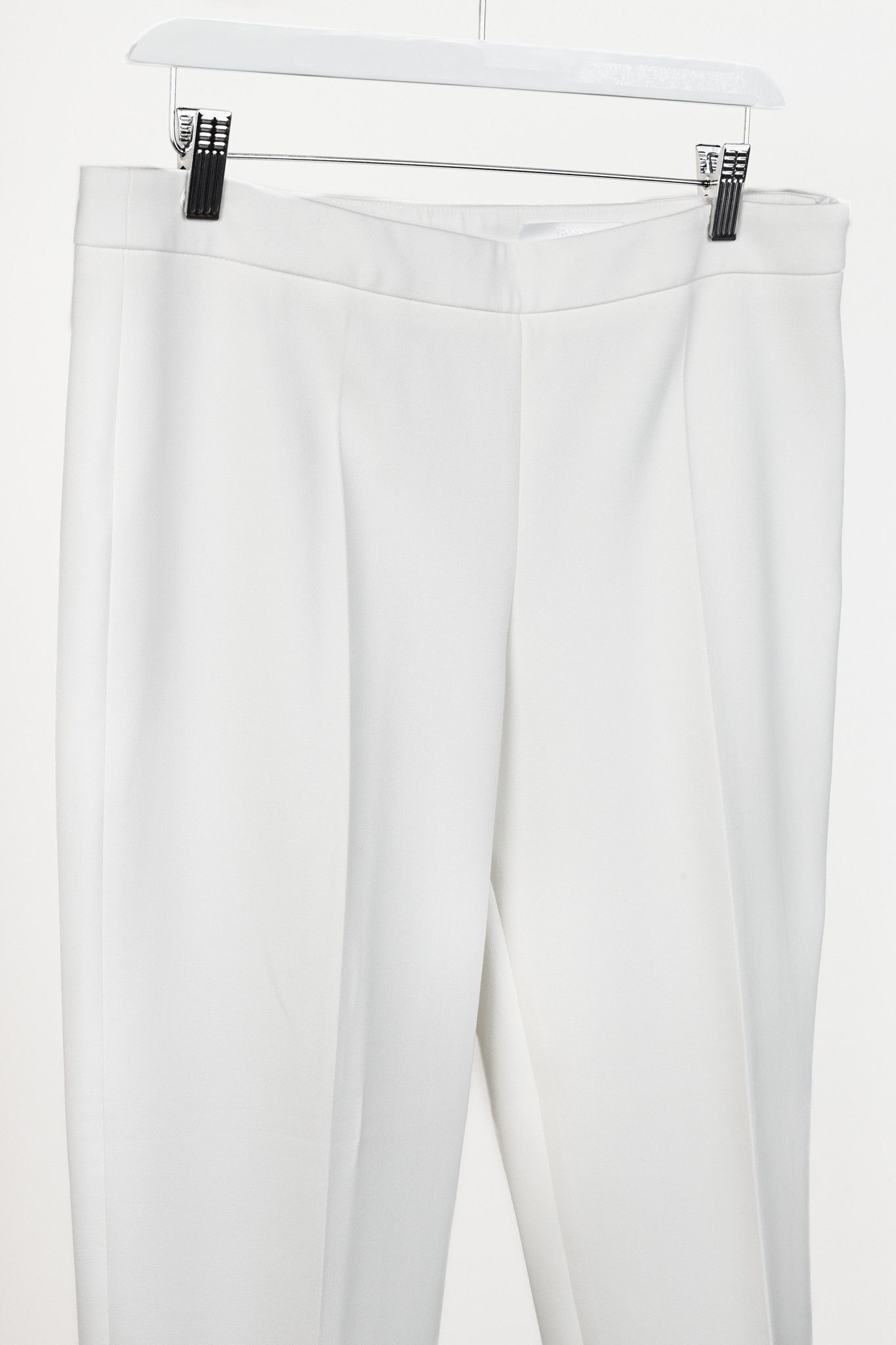 Hugo Boss Boss White Front Centre Crease Suit Trouser Pant Size 28" / US 6 / IT 42 - 3 Thumbnail
