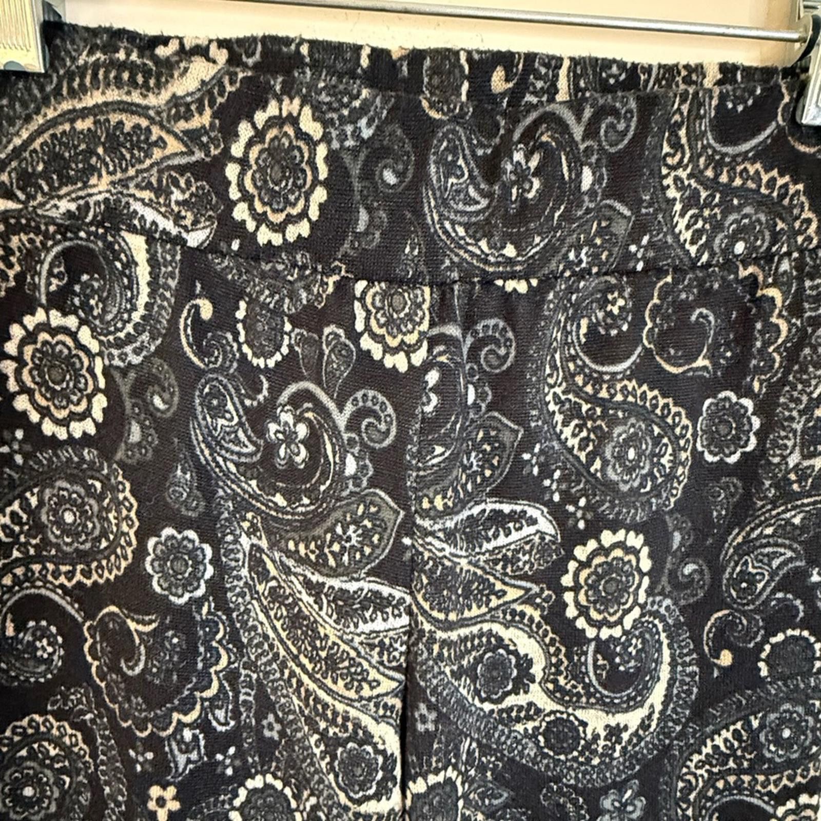 Other Stoosh wide leg leggings black white paisley floral SZ XS Size 26" / US 2 / IT 38 - 3 Thumbnail
