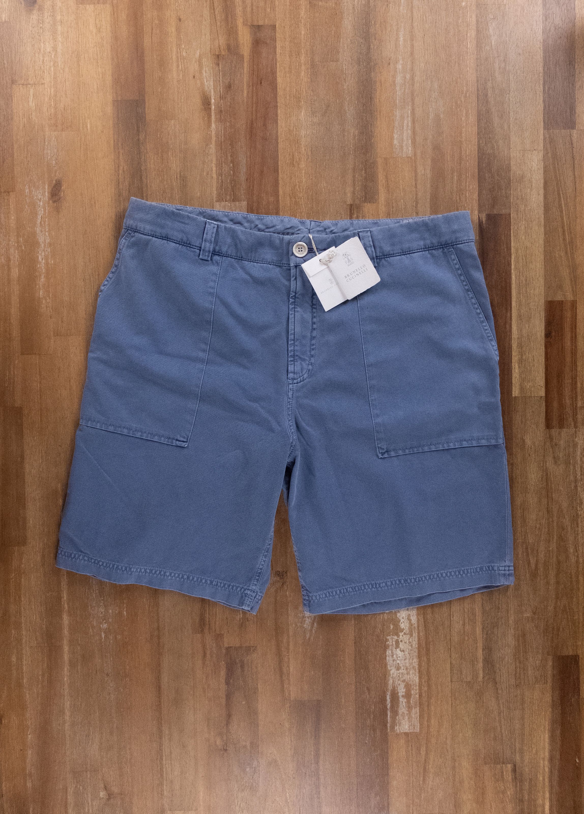 Brunello Cucinelli BRUNELLO CUCINELLI blue straight cut bermuda shorts 38 54 Size US 38 / EU 54 - 1 Thumbnail
