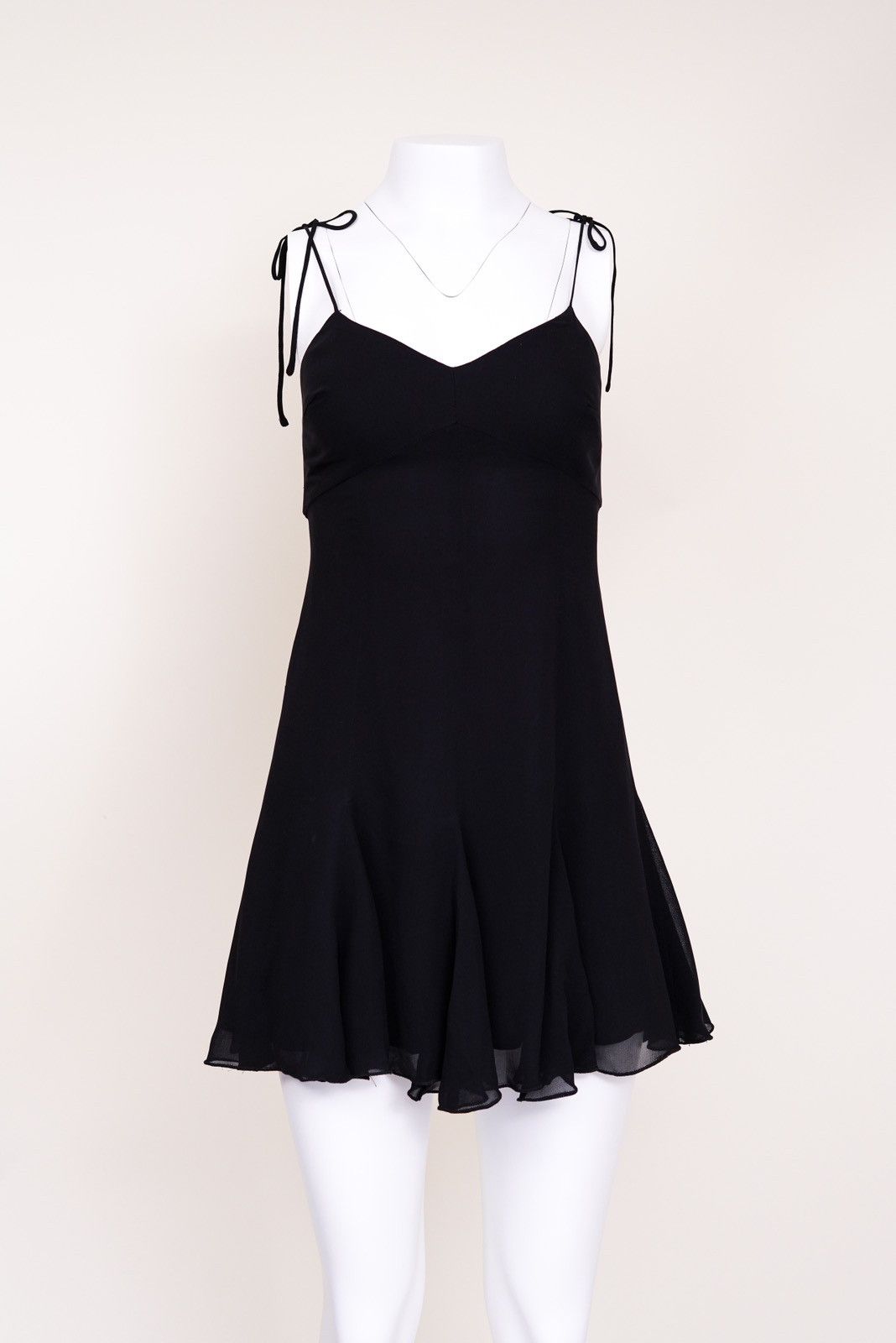 Dolce & Gabbana Dolce & Gabbana S/S 1995 Black Silk Mini Dress Size M / US 6-8 / IT 42-44 - 2 Thumbnail