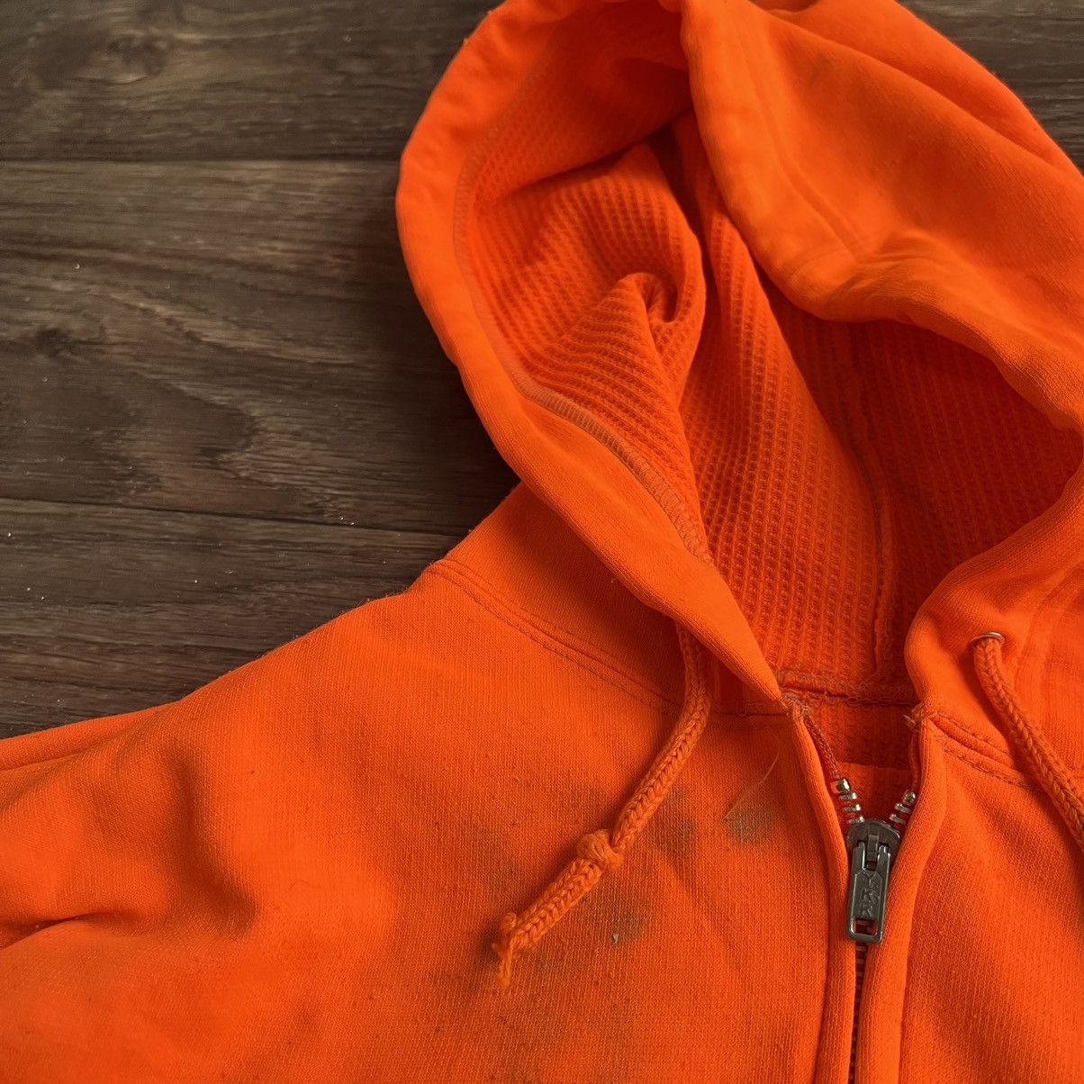 Vintage Vintage 1970s Thermal Hunting Full-Zip Hoodie Size US L / EU 52-54 / 3 - 6 Thumbnail