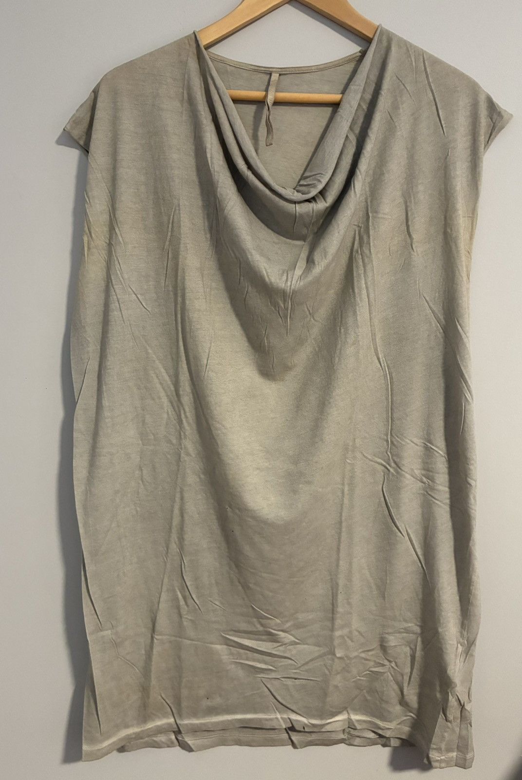 Damir Doma Damir Doma Draped Cowl Short Sleeve Tee in Taupe Size US M / EU 48-50 / 2 - 1 Thumbnail