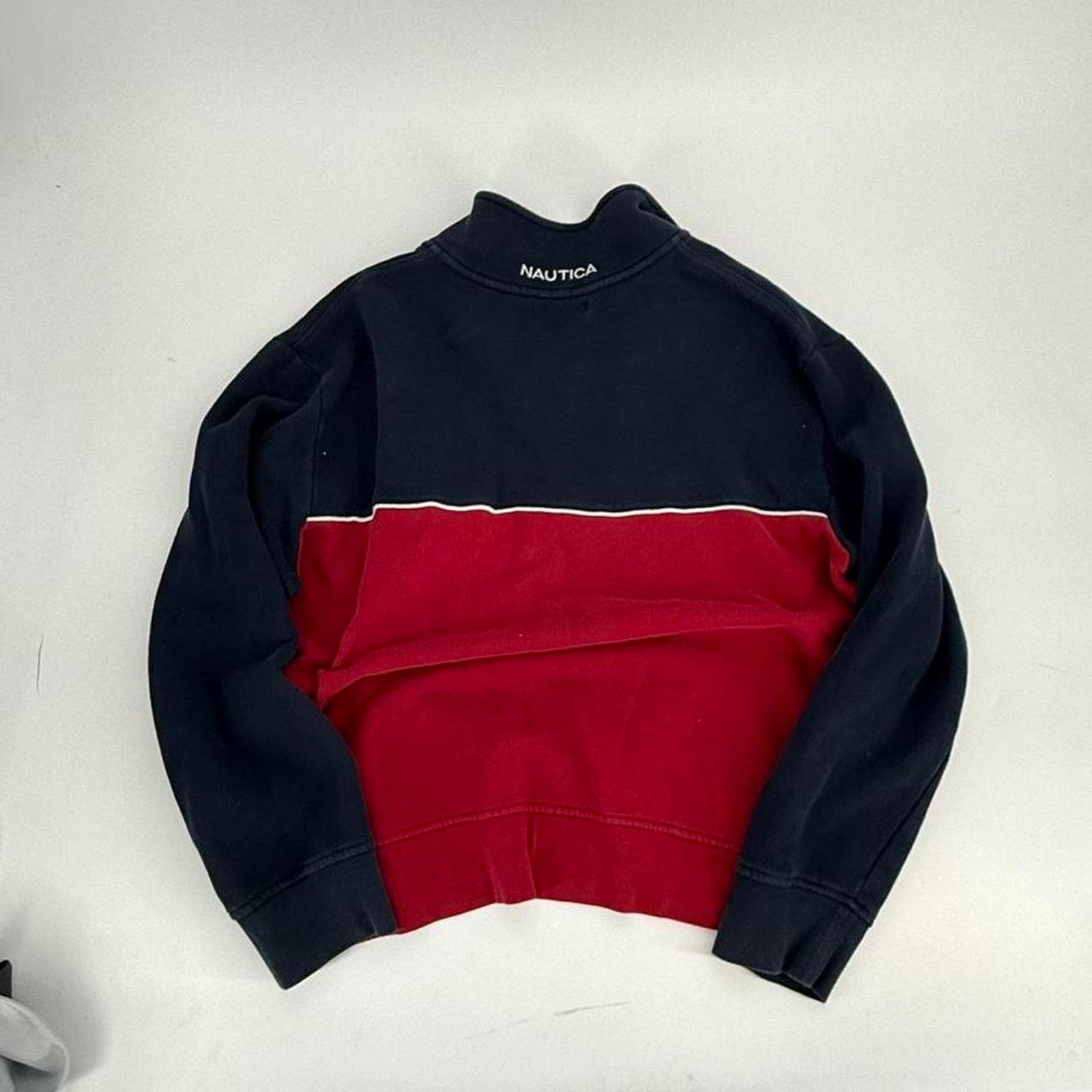 Nautica Vintage y2k baggy quarter zip nautica sweatshirt Size US L / EU 52-54 / 3 - 3 Thumbnail