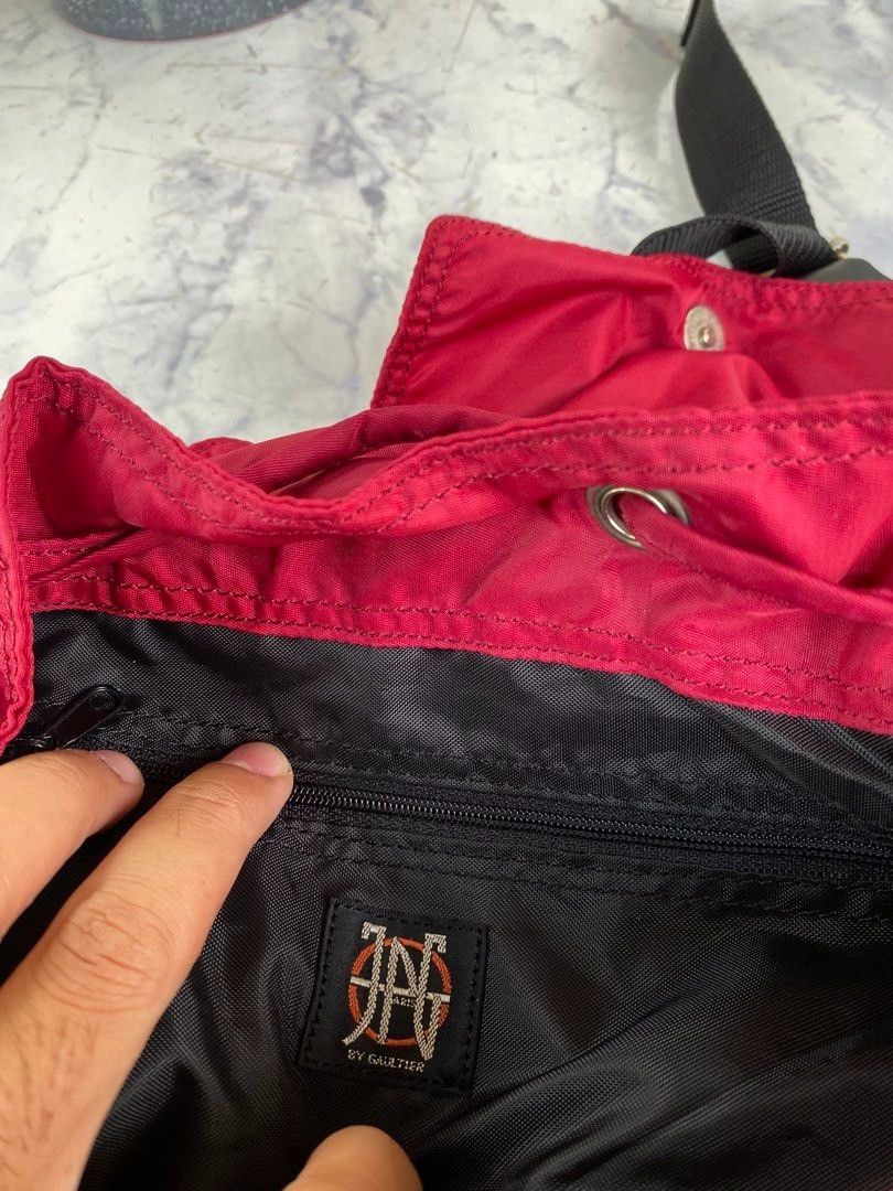 Jean Paul Gaultier Jean Paul Gaultier Multi Pocket Utility Nylon Red Backpack Size ONE SIZE - 7 Thumbnail