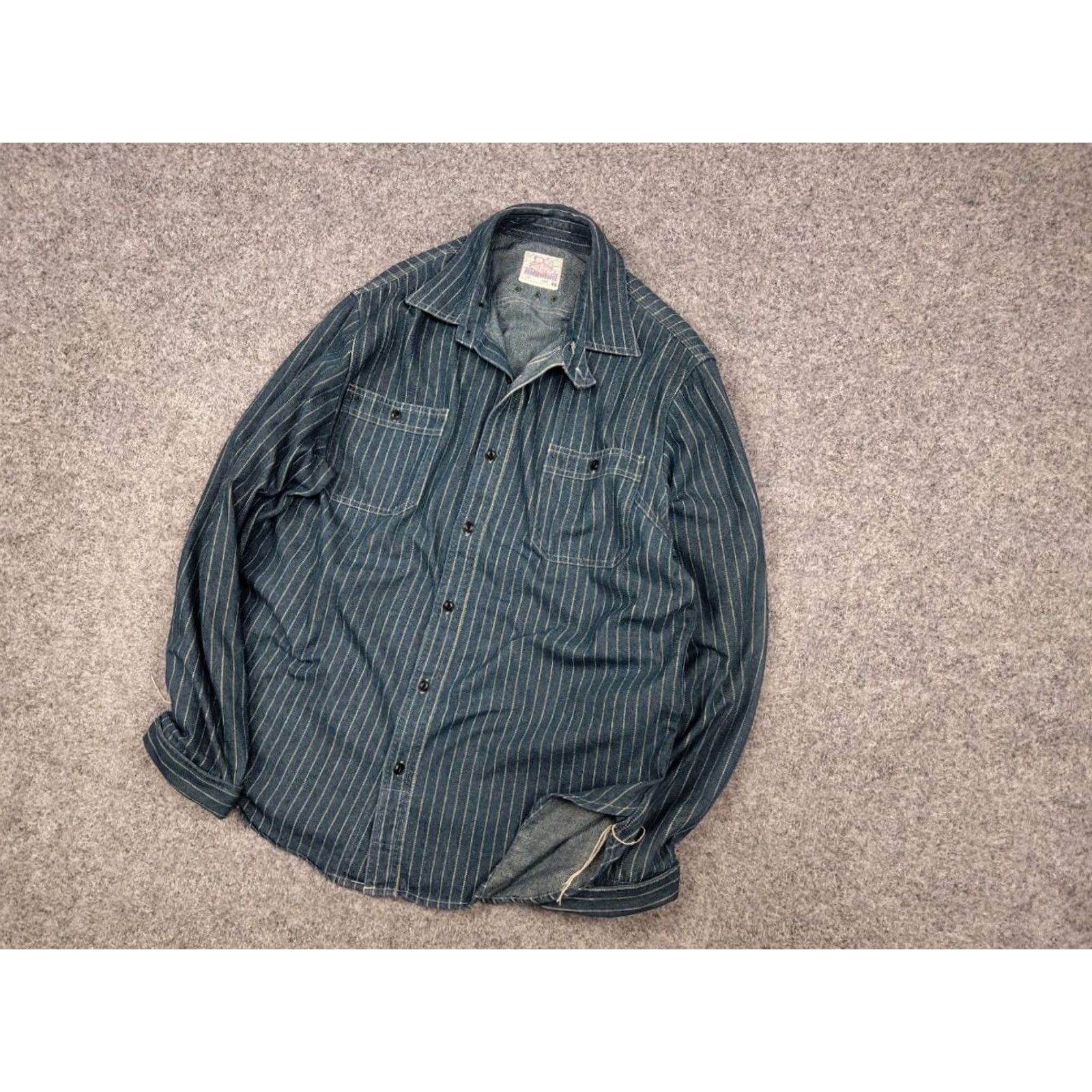 Vintage Non Stock Flyer Japan Wabash Vent Hole Vintage Style Work Shirt Size US XXL / EU 58 / 5 - 3 Thumbnail