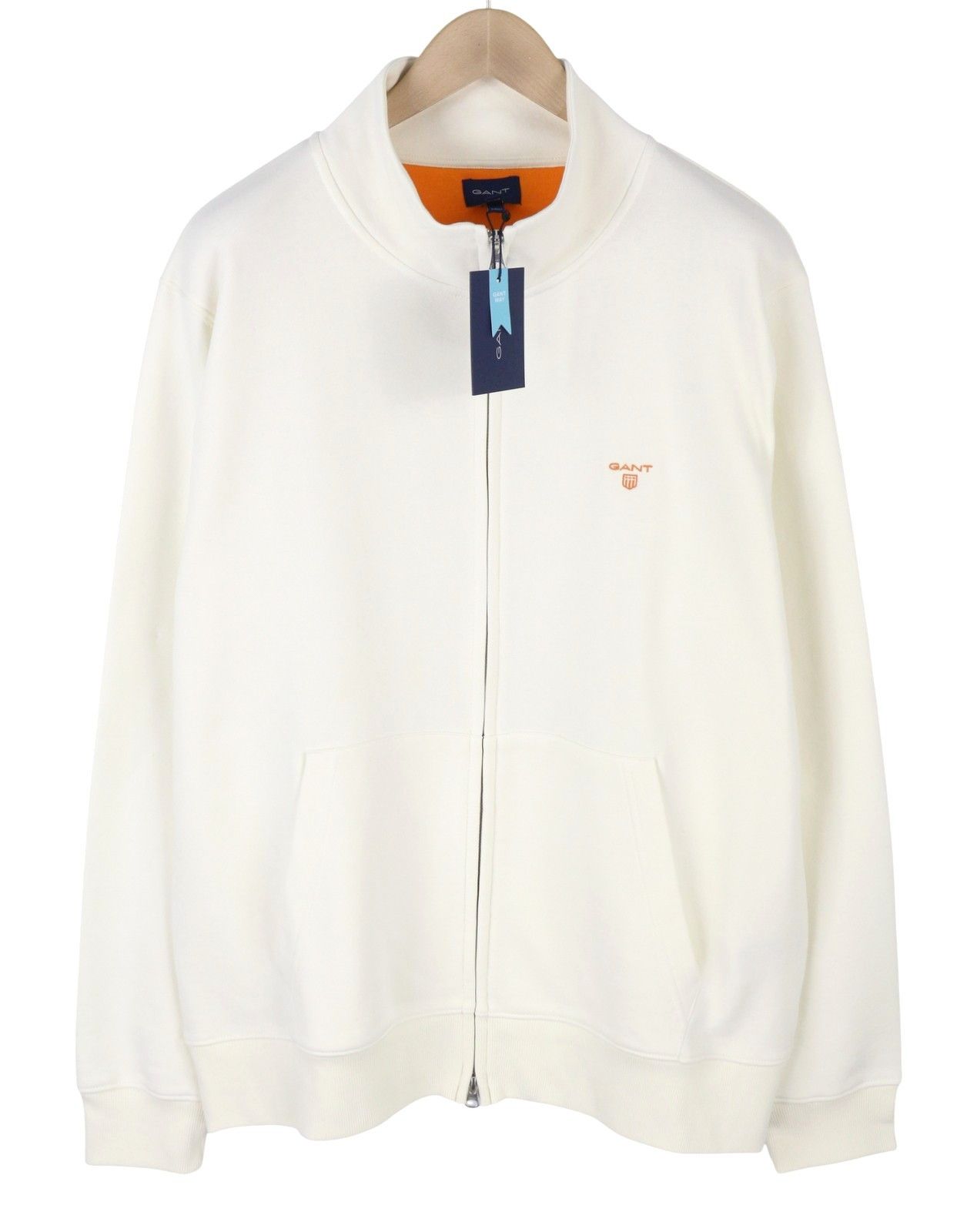 Gant BRU ORIGINAL FULL ZIP 3XL Eggshell Light Sweatshirt 87320 Size US XXL / EU 58 / 5 - 3 Thumbnail