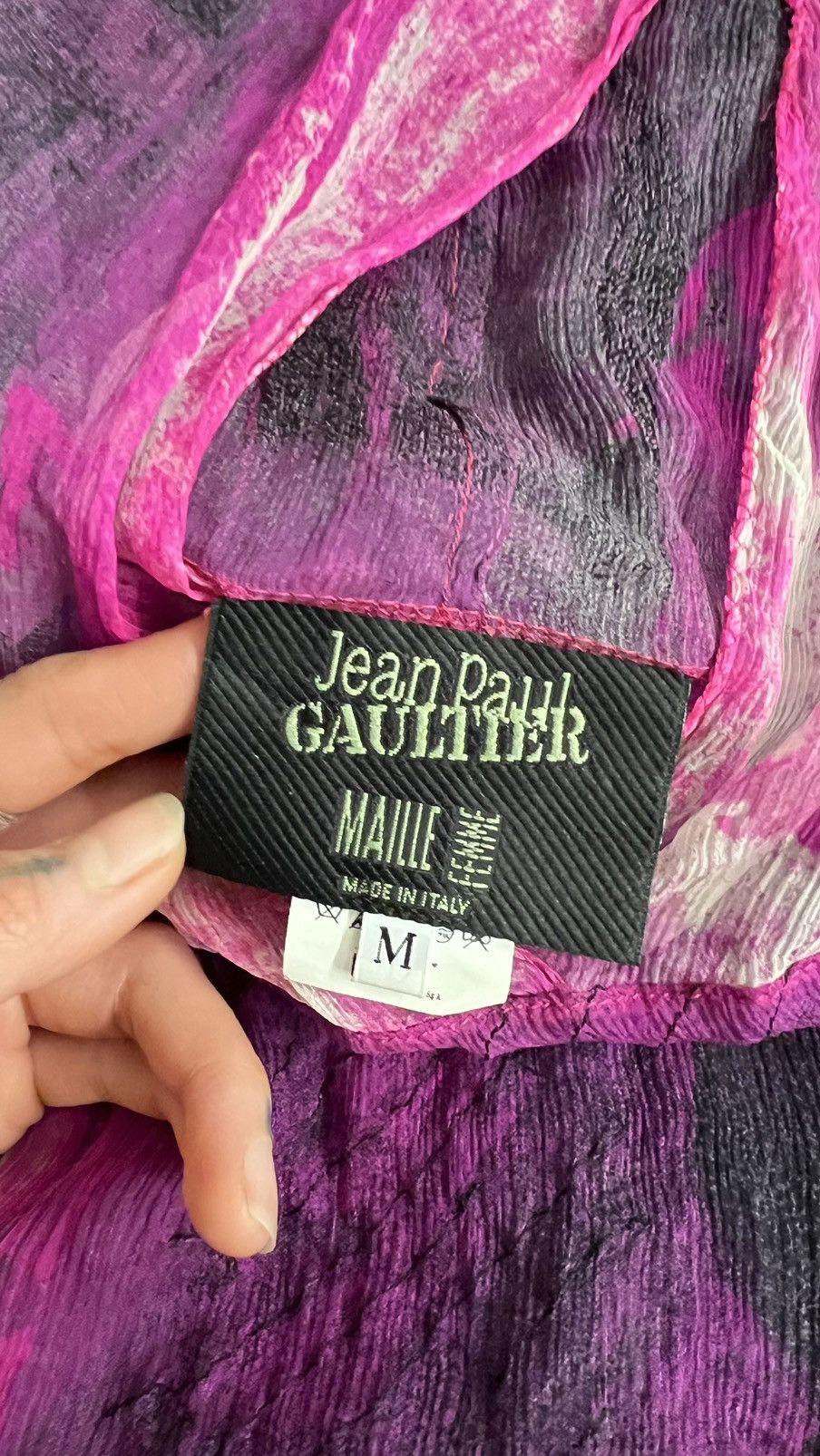 Jean Paul Gaultier Rare mesh top in silk Size M / US 6-8 / IT 42-44 - 4 Thumbnail
