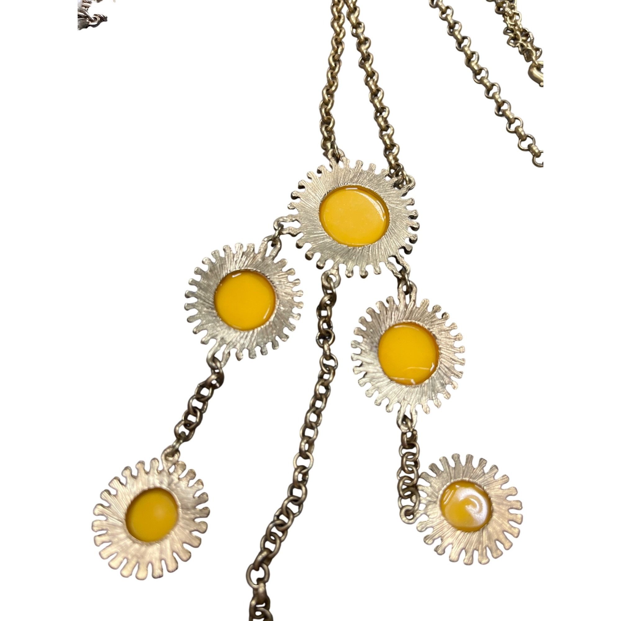 Coldwater Creek Coldwater Creek women's gold plated yellow beaded fashion ne Size ONE SIZE - 10 Thumbnail