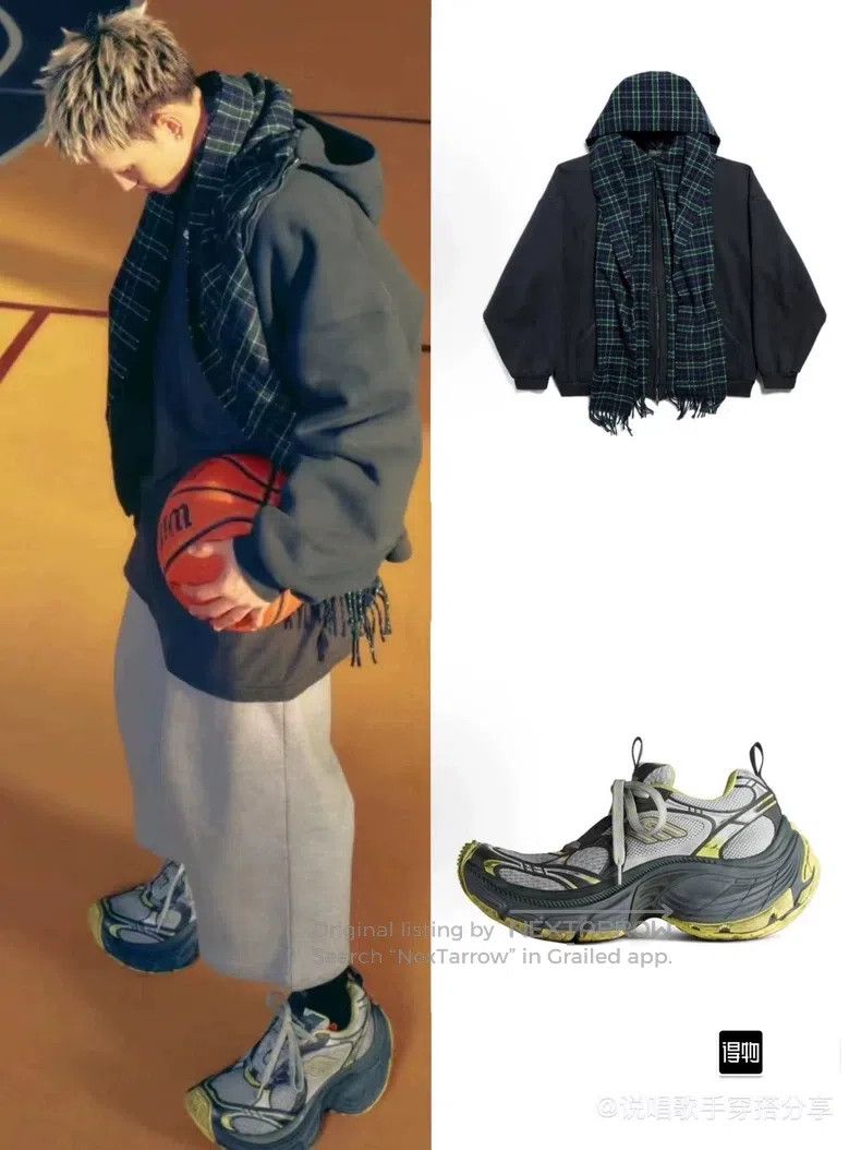 Balenciaga Balenciaga Scarf hooded faux two-piece hoodie sweatshirt Size US S / EU 44-46 / 1 - 5 Thumbnail