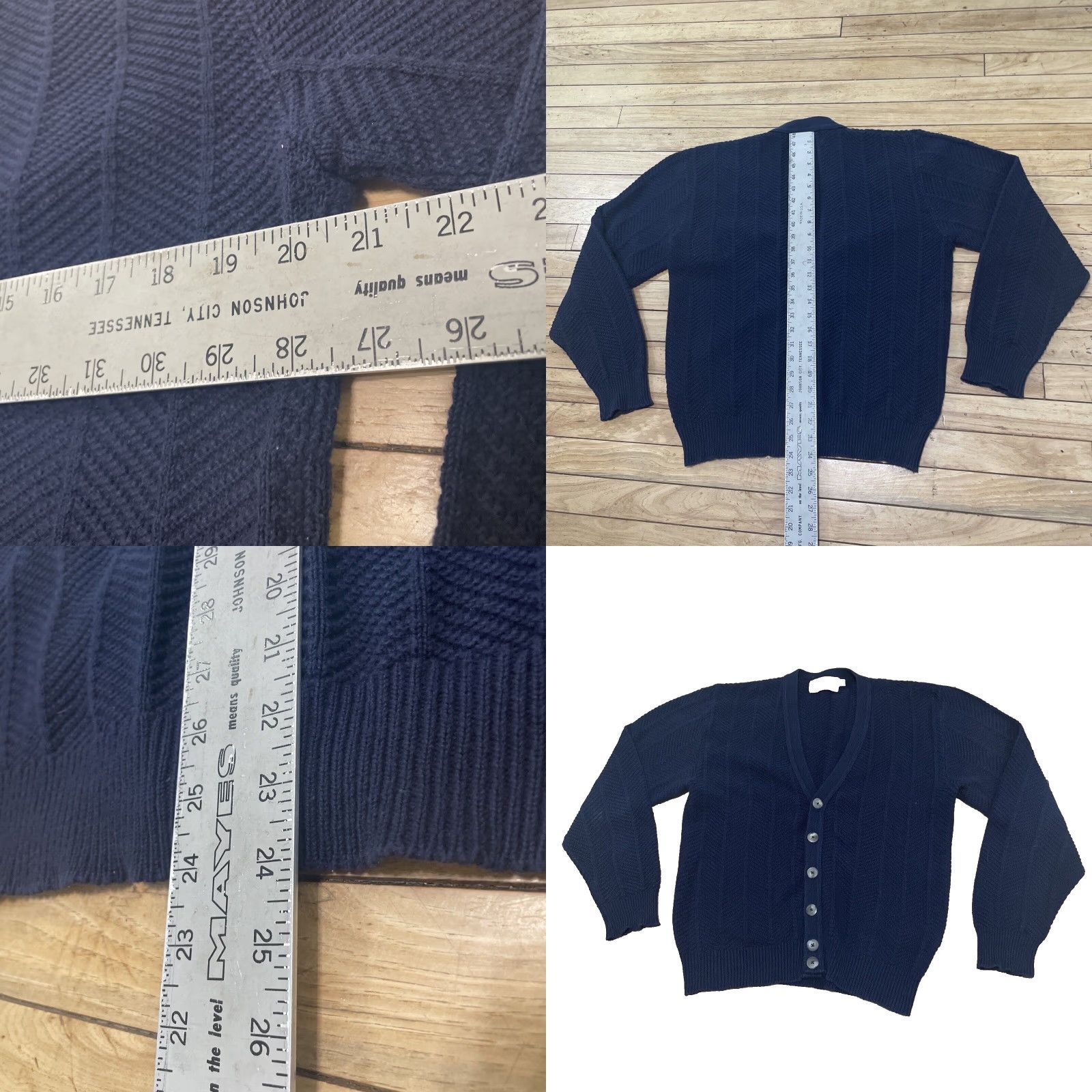 Vintage SHENANDOAH Cardigan Sweater Men S Blue Retro Grandpa Classic Preppy Knit Small Size S / US 4 / IT 40 - 8 Thumbnail