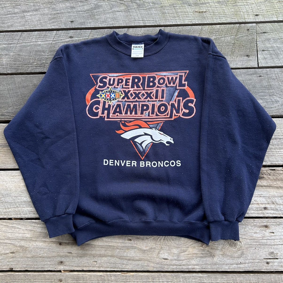 NFL × Vintage Vintage 90s NFL Denver Broncos Super Bowl Champs Sweatshirt Size US L / EU 52-54 / 3 - 1 Thumbnail