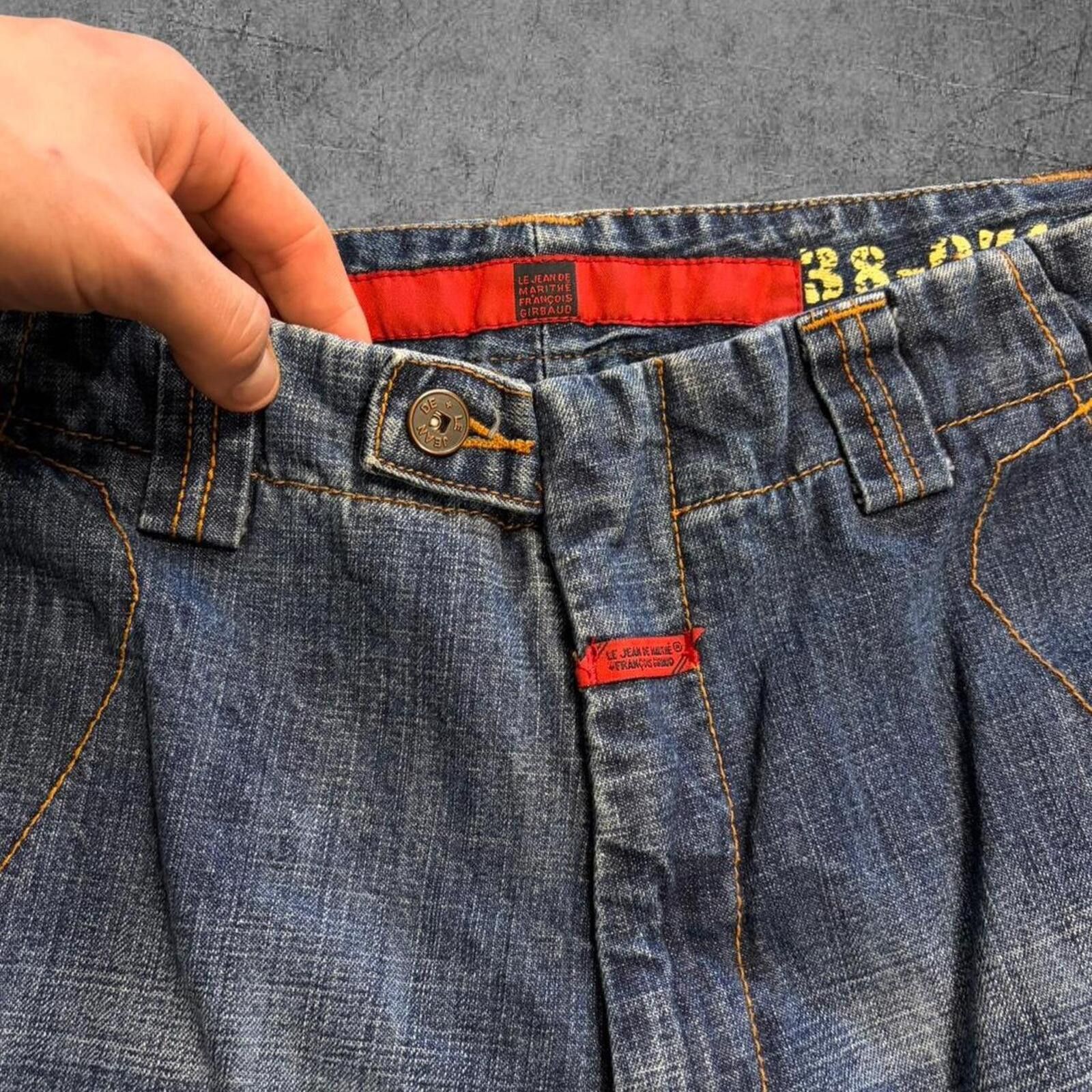 Marithe + Francois Girbaud Y2K Marithé & Francois Girbaud Baggy Strap Jeans Size US 32 / EU 48 - 3 Thumbnail