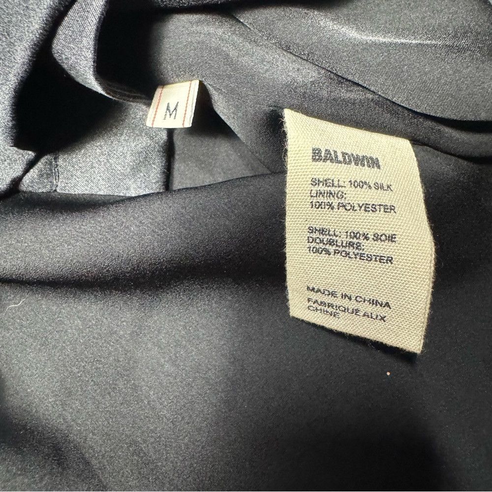 Baldwin Baldwin 100% Silk Black Short Sleeve Wrap Dress Size M Size M / US 6-8 / IT 42-44 - 8 Thumbnail