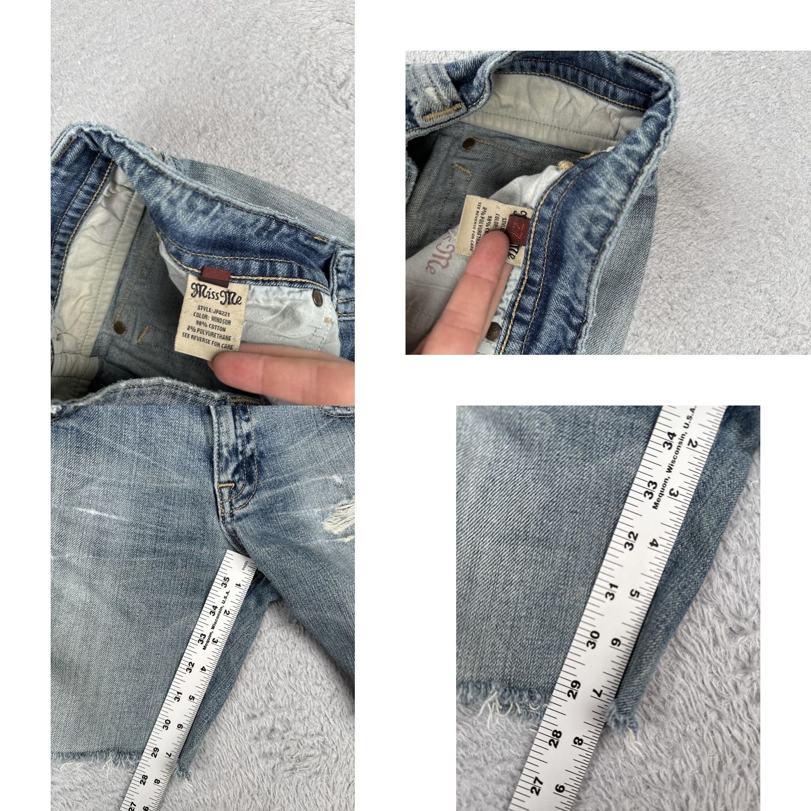 Miss Me VINTAGE is not applicable. Miss Me Bermuda Shorts Womens 27 Denim Blue Windsor Distressed 5-Pocket Comfort Zip Fly Button Low Rise 7.5in Inseam Womens Size 27" / US 4 / IT 40 - 8 Thumbnail