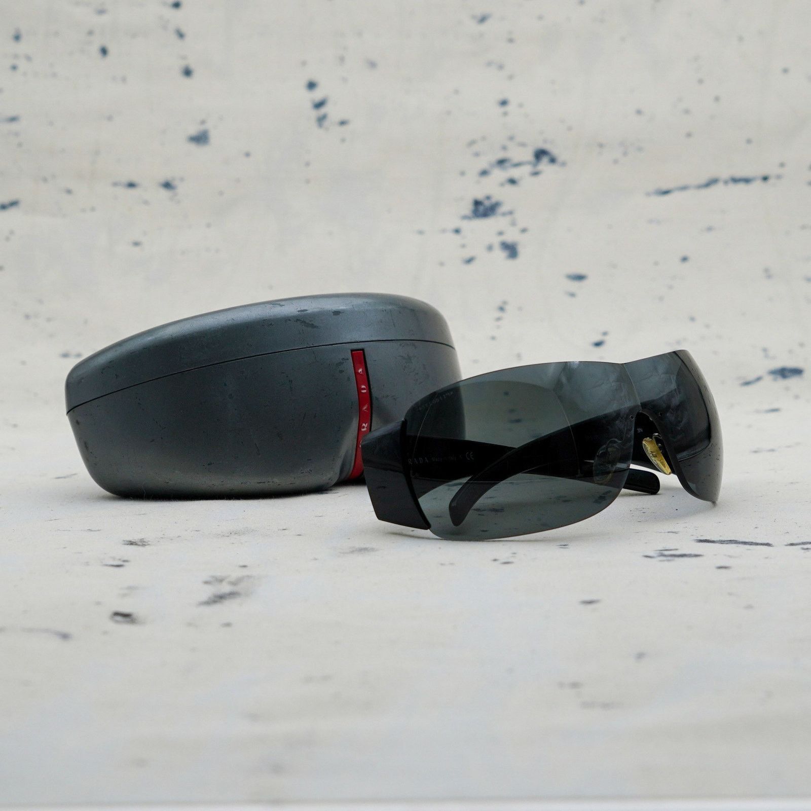 Prada Prada sps 02l rimless shield sport logo black sunglasses Size ONE SIZE - 9 Thumbnail