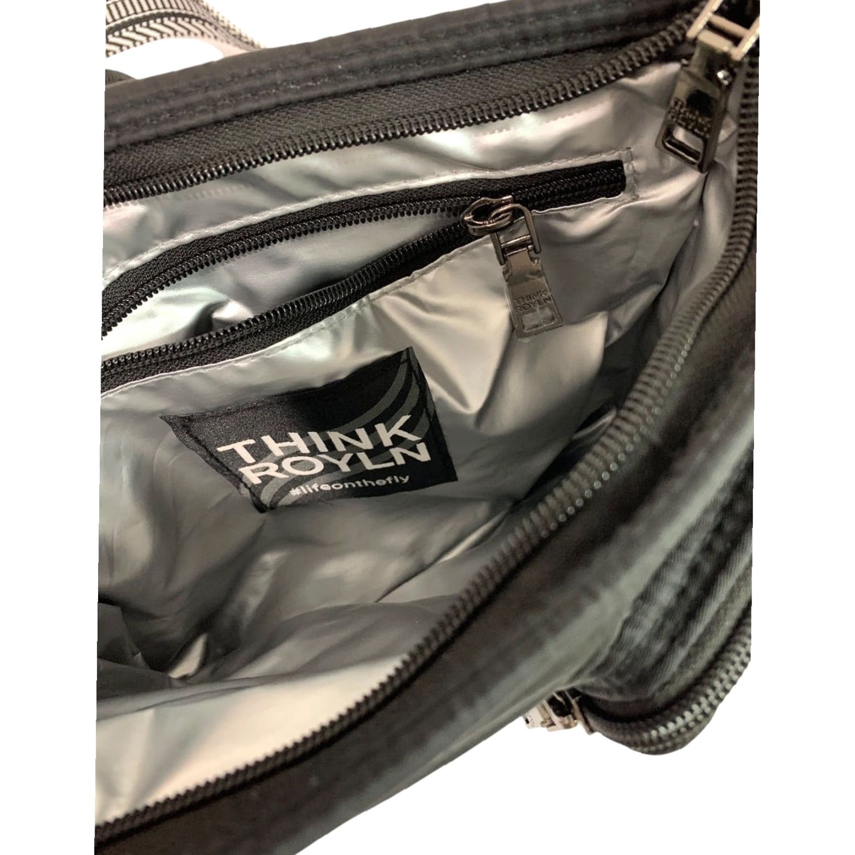 Vintage Think Rolyn Black Puffer Bag Crossbody Interchangeable Straps Women Bag Crossbody Black 10" 8.5" Adjustable 26" Strap Size ONE SIZE - 6 Thumbnail