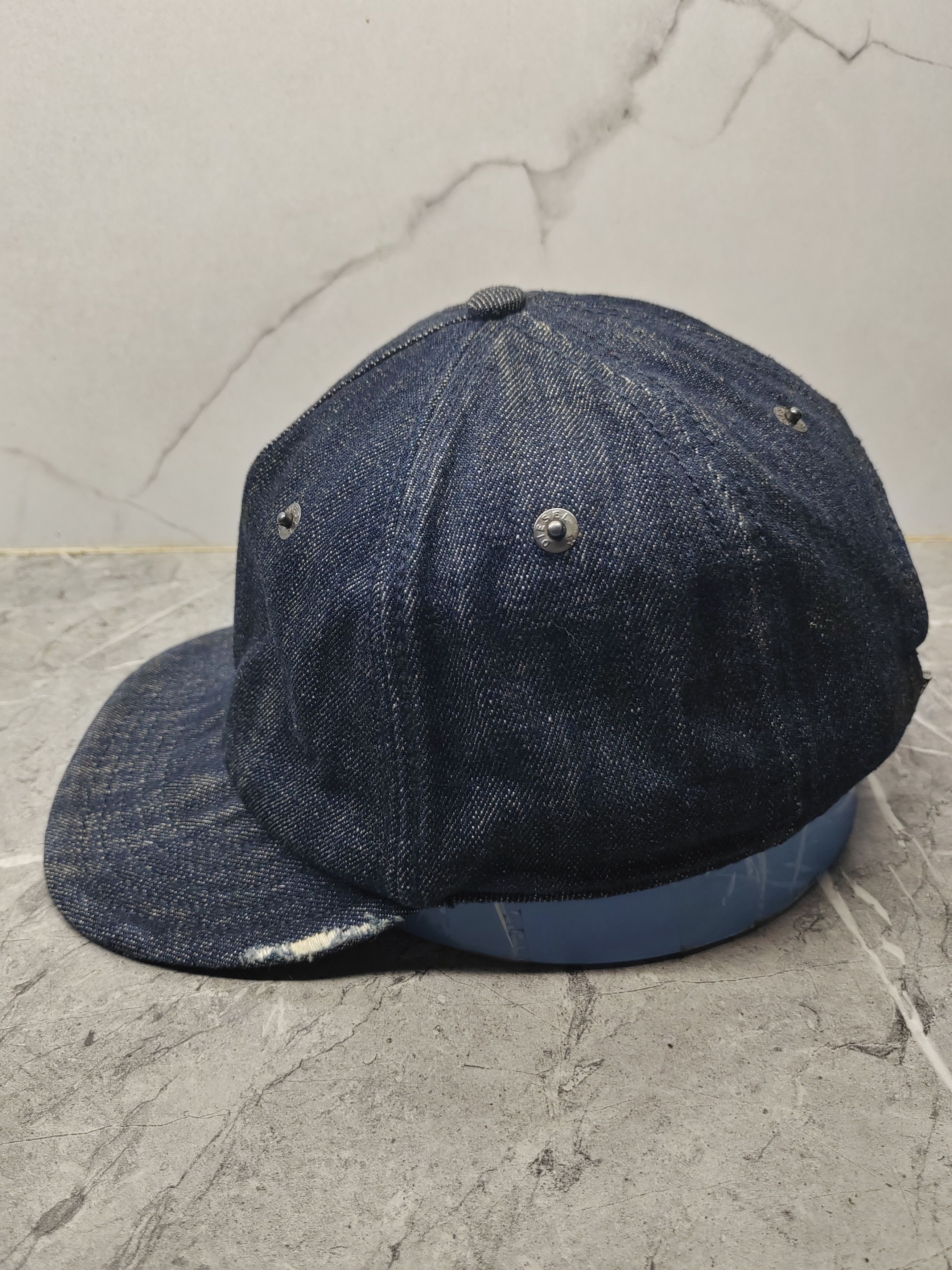Diesel Vintage Diesel Denim Japanese Distressed Style Cap Hat Size ONE SIZE - 1 Thumbnail