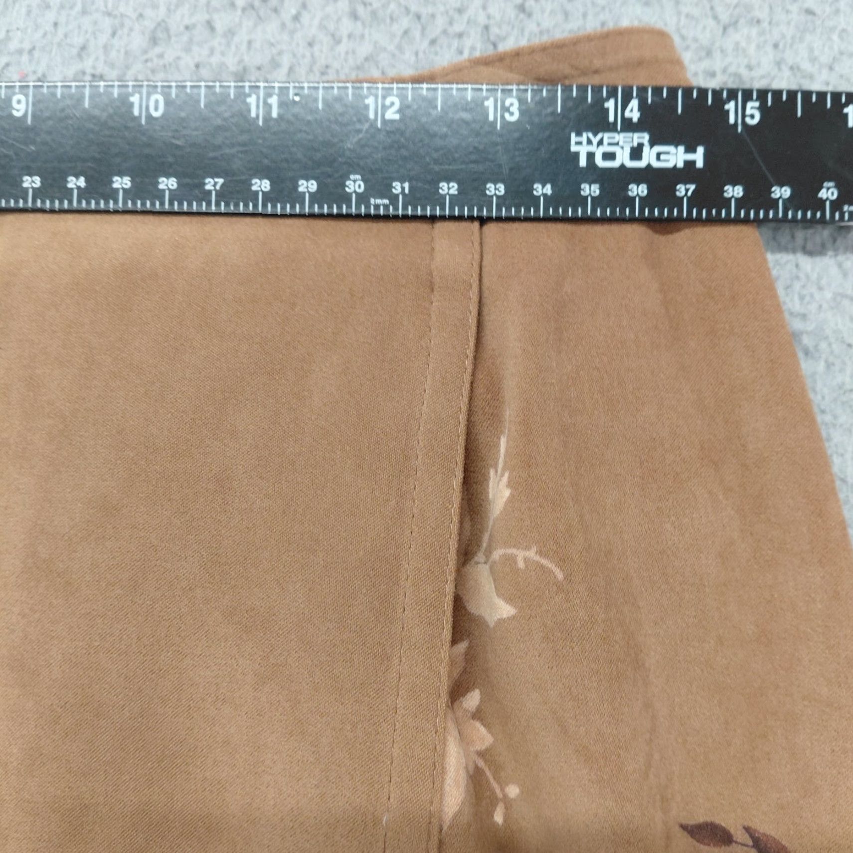 Talbots VINTAGE Talbots Skirt Women’s 10 Brown Wrap Around Faux Suede Maxi Leaves Flowers Size 32" / US 10 / IT 46 - 7 Thumbnail