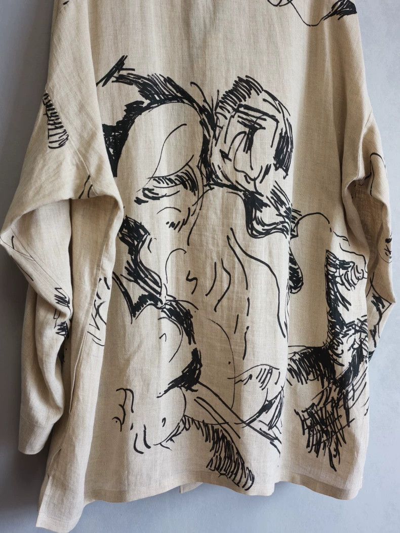 Yohji Yamamoto Yohji Yamamoto 18SS Asakura Youjia hand-painted graffiti j Size US S / EU 44-46 / 1 - 7 Thumbnail