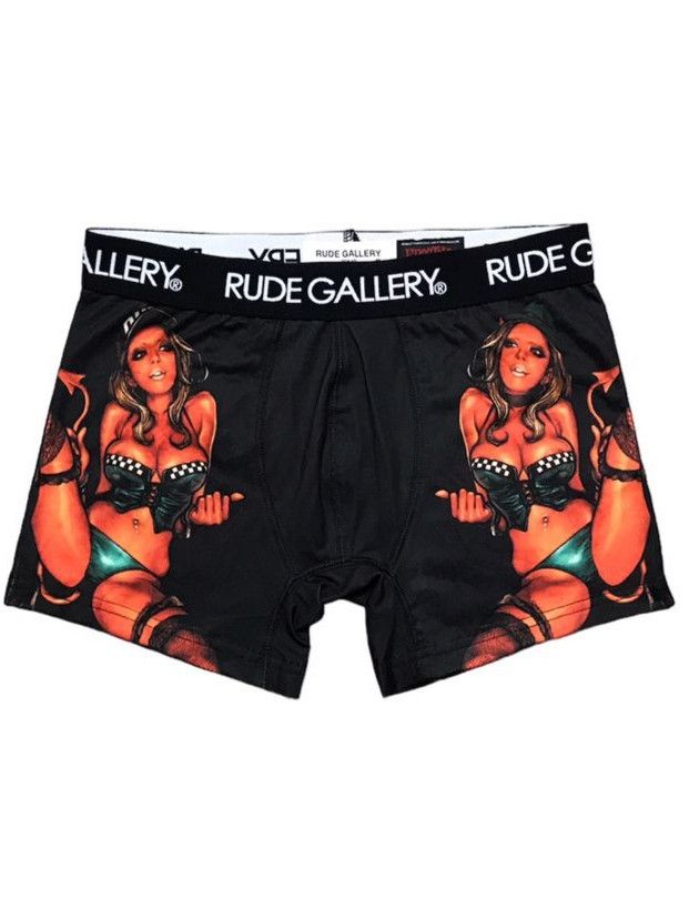 image of Rude Gallery Rude Devils Short Boxer By Rockin' Jelly Bean, Men's (Size 32)