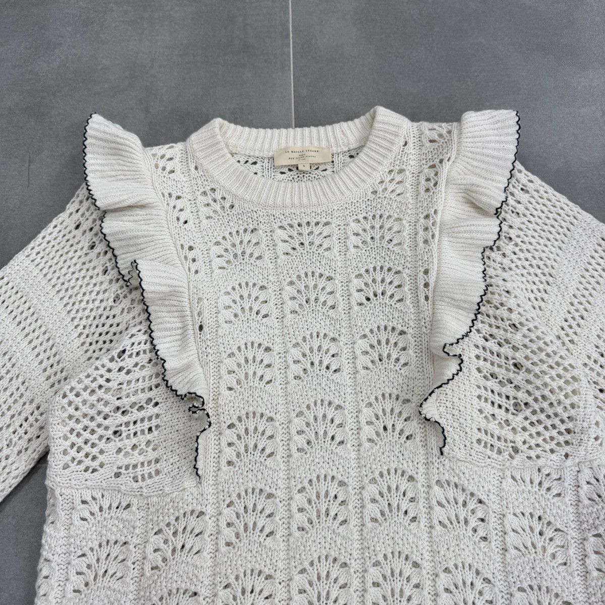 Sezane La Maille Sezane Paris Women Wool Knitted Jumper Sweater Size S / US 4 / IT 40 - 6 Thumbnail