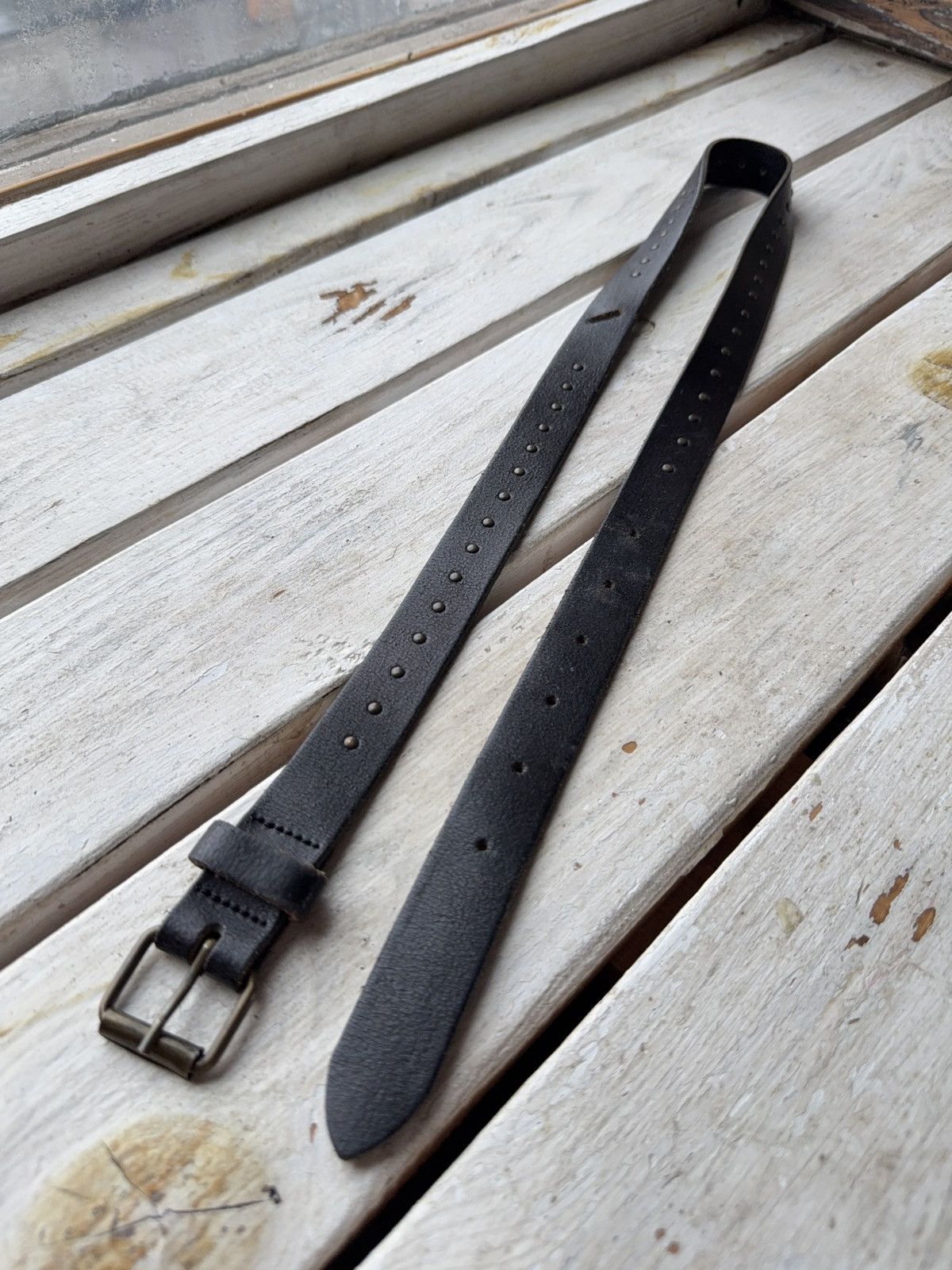 Japanese Brand Vintage Japanese Leather Punk Emo Rock Goth Y2K Drill belt Size ONE SIZE - 1 Thumbnail