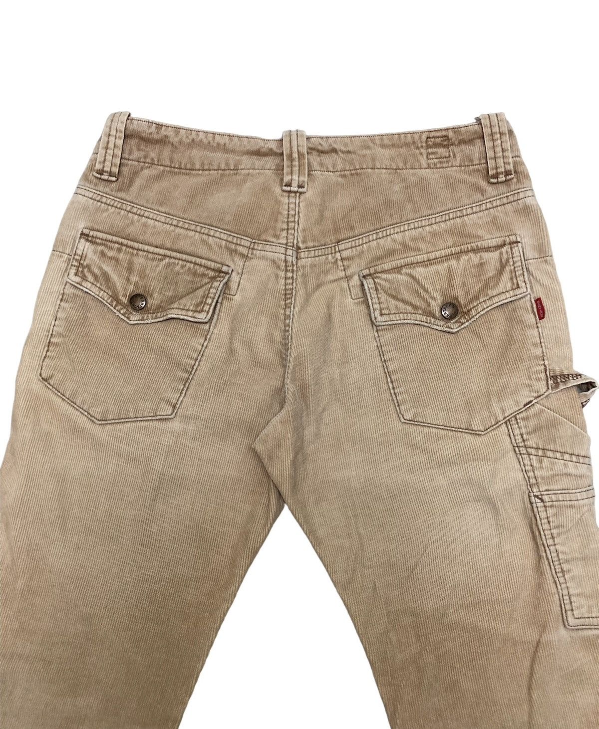 Japanese Brand Distressed Bartack Corduroy Bush Pants Size US 30 / EU 46 - 8 Thumbnail