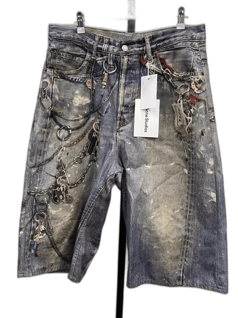 Acne Studios Acne Studios Belt Loop Zip Denim Shorts-yf Size US 44 / EU 60 - 1 Thumbnail