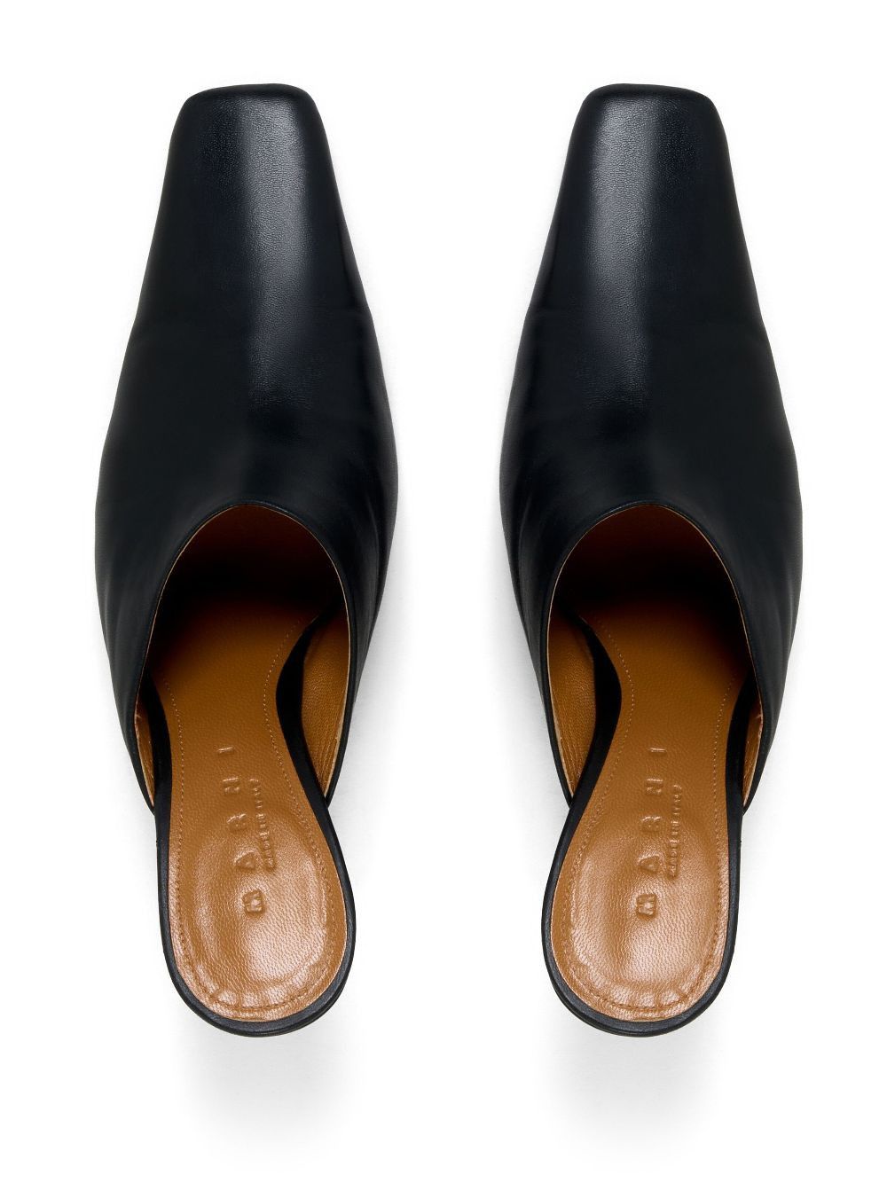 Marni o1w1db10125 Square-Toe Heeled Leather Mules in Black Size US 5 / IT 35 - 4 Thumbnail