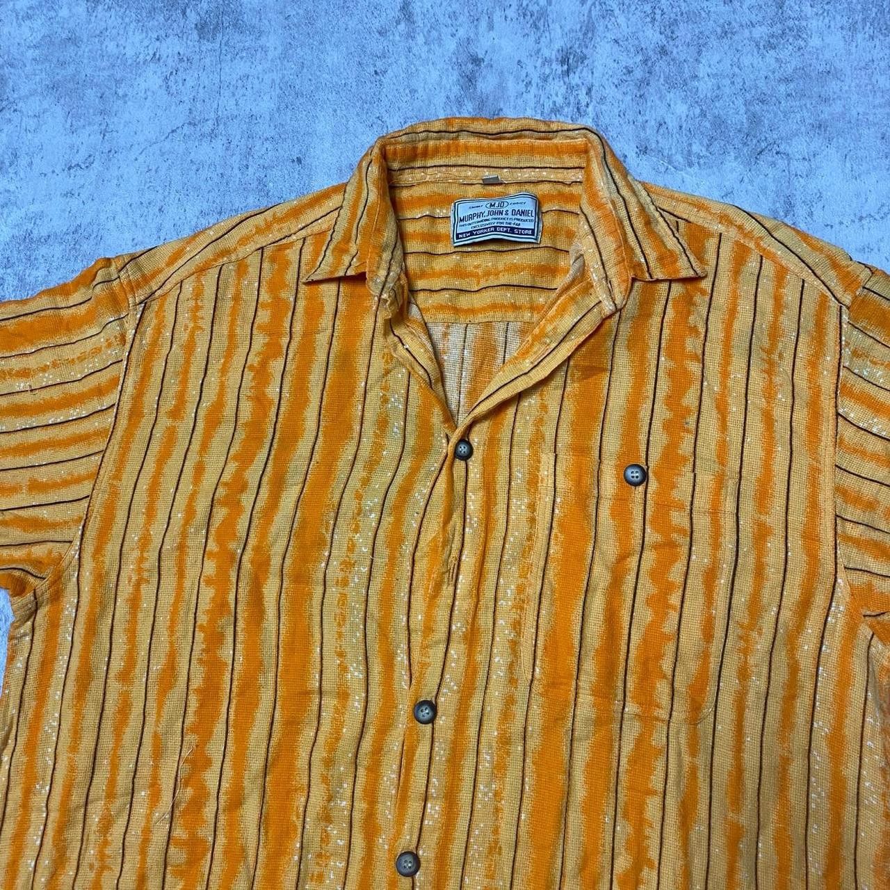 Other Yellow and orange striped button-up shirt #retro Size US XXL / EU 58 / 5 - 2 Thumbnail