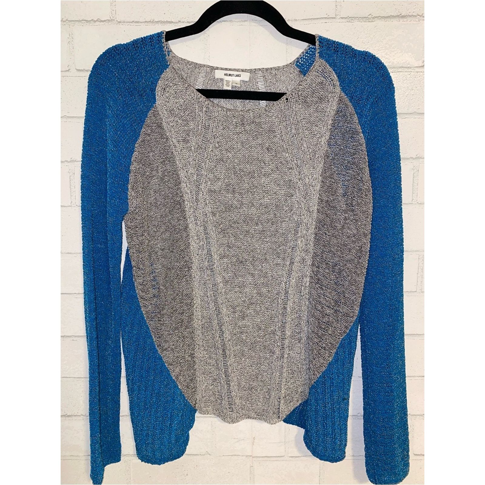 Helmut Lang Helmut Lang $345 Transparent Melange Knit Sweater Small EUC Size S / US 4 / IT 40 - 4 Thumbnail