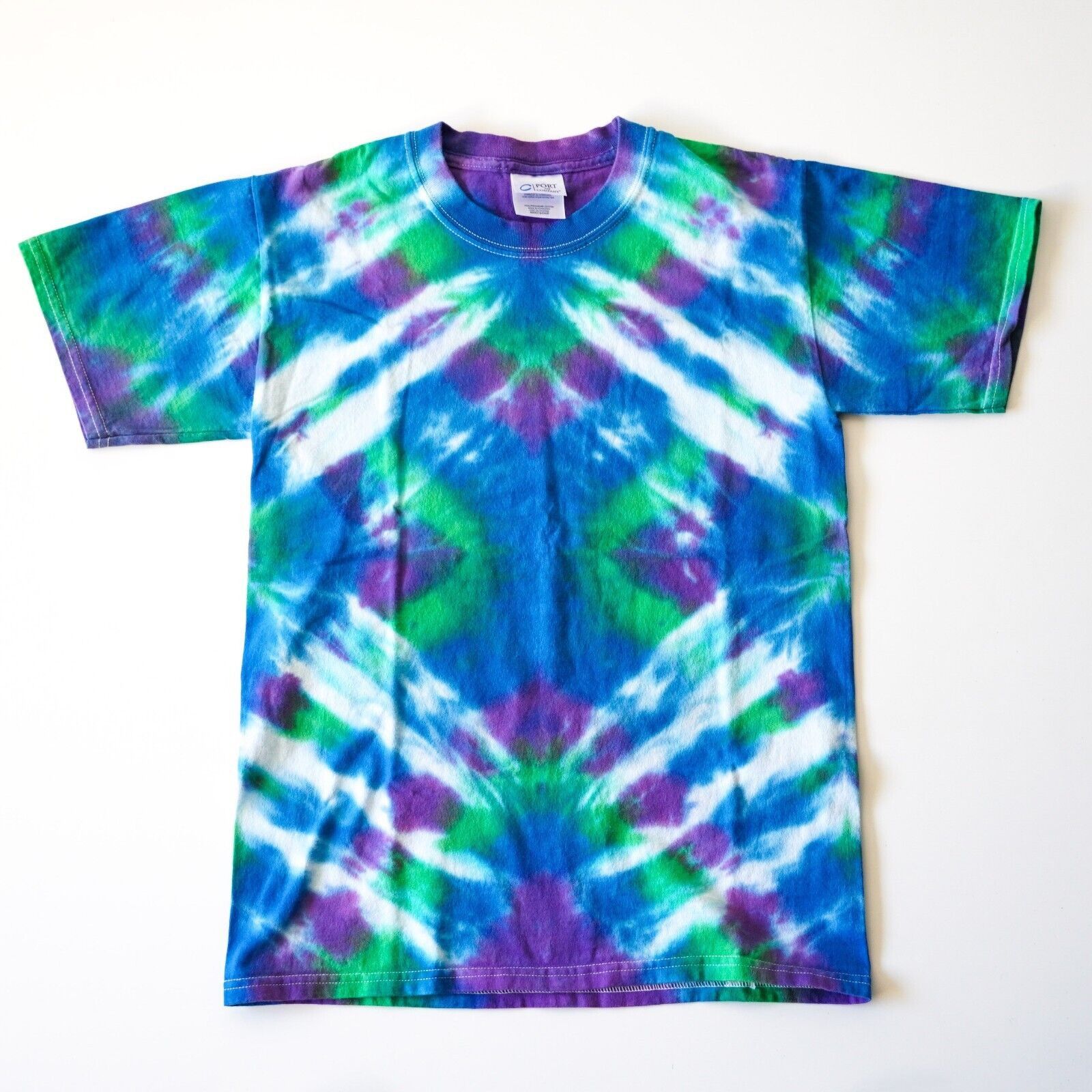 Other Water Wave Diamond Swirl Tie Dye Short Sleeve T-Shirt Small Size US S / EU 44-46 / 1 - 1 Thumbnail