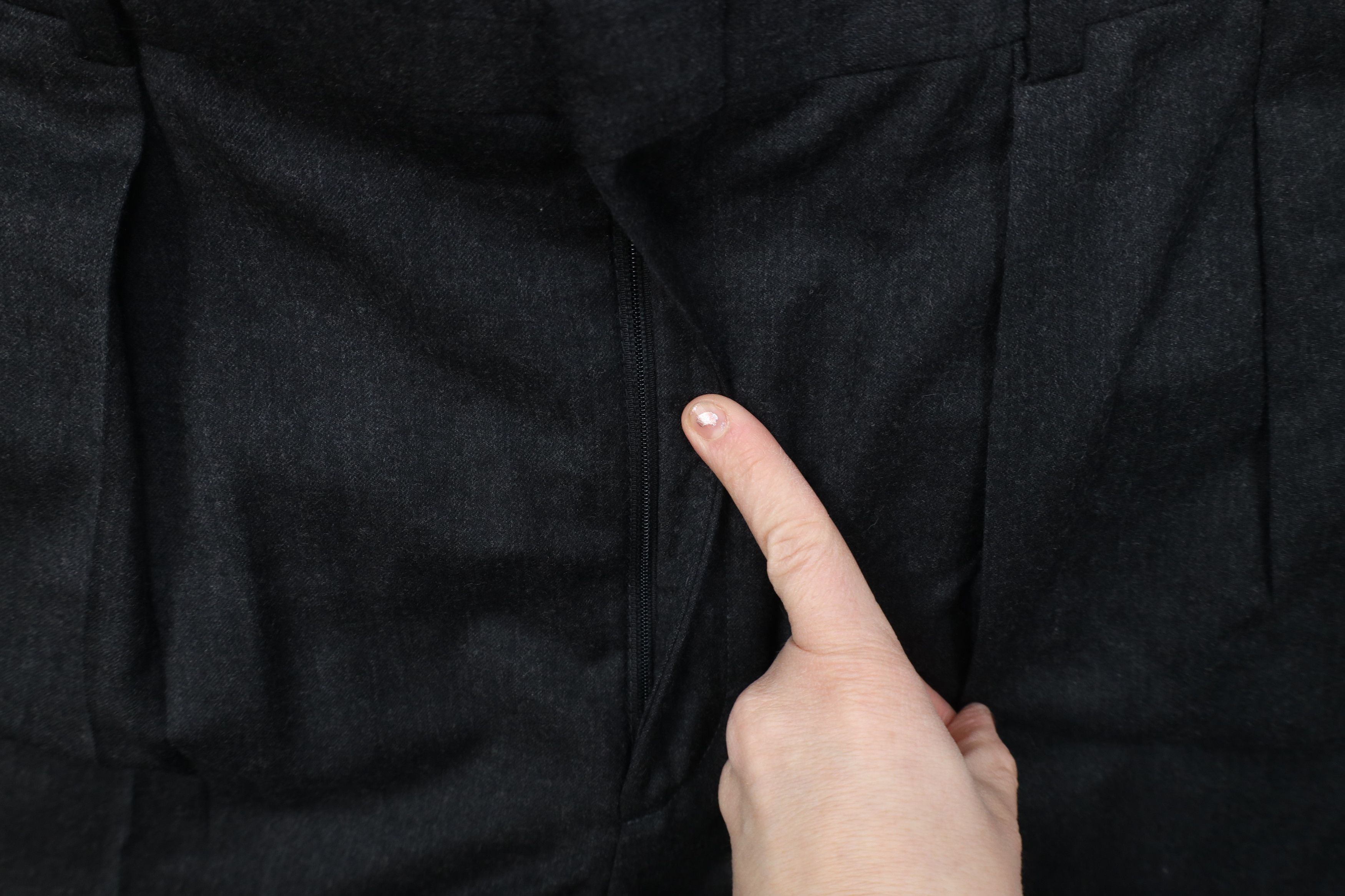 Lands' End Vintage 90s Lands End Wide Leg Chino Pants Charcoal Gray USA Size US 38 / EU 54 - 5 Thumbnail