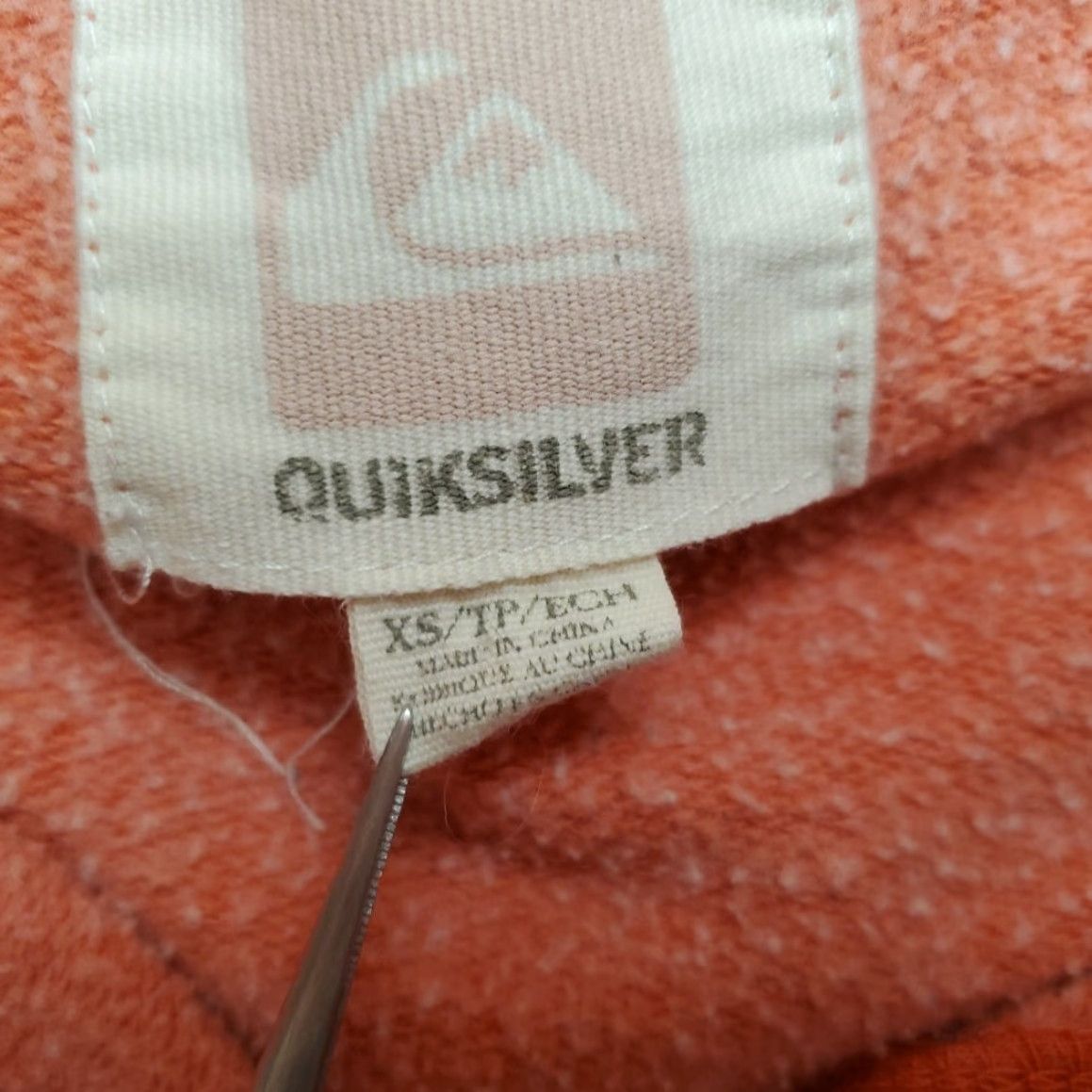 Quiksilver Quiksilver Hoodie Womens XS Orange Long Sleeve Pullover Hooded Logo Skater Retro Size XS / US 0-2 / IT 36-38 - 4 Thumbnail