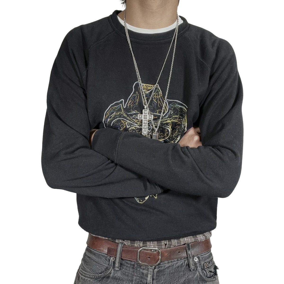 Our Legacy Our Legacy Neon Skull Crewneck Size US S / EU 44-46 / 1 - 2 Thumbnail