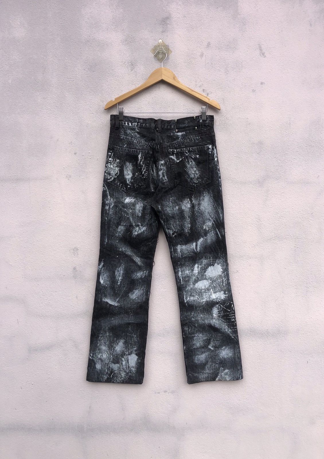 Japanese Brand Berning Sho Distressed Poem Jeans Size US 30 / EU 46 - 3 Thumbnail
