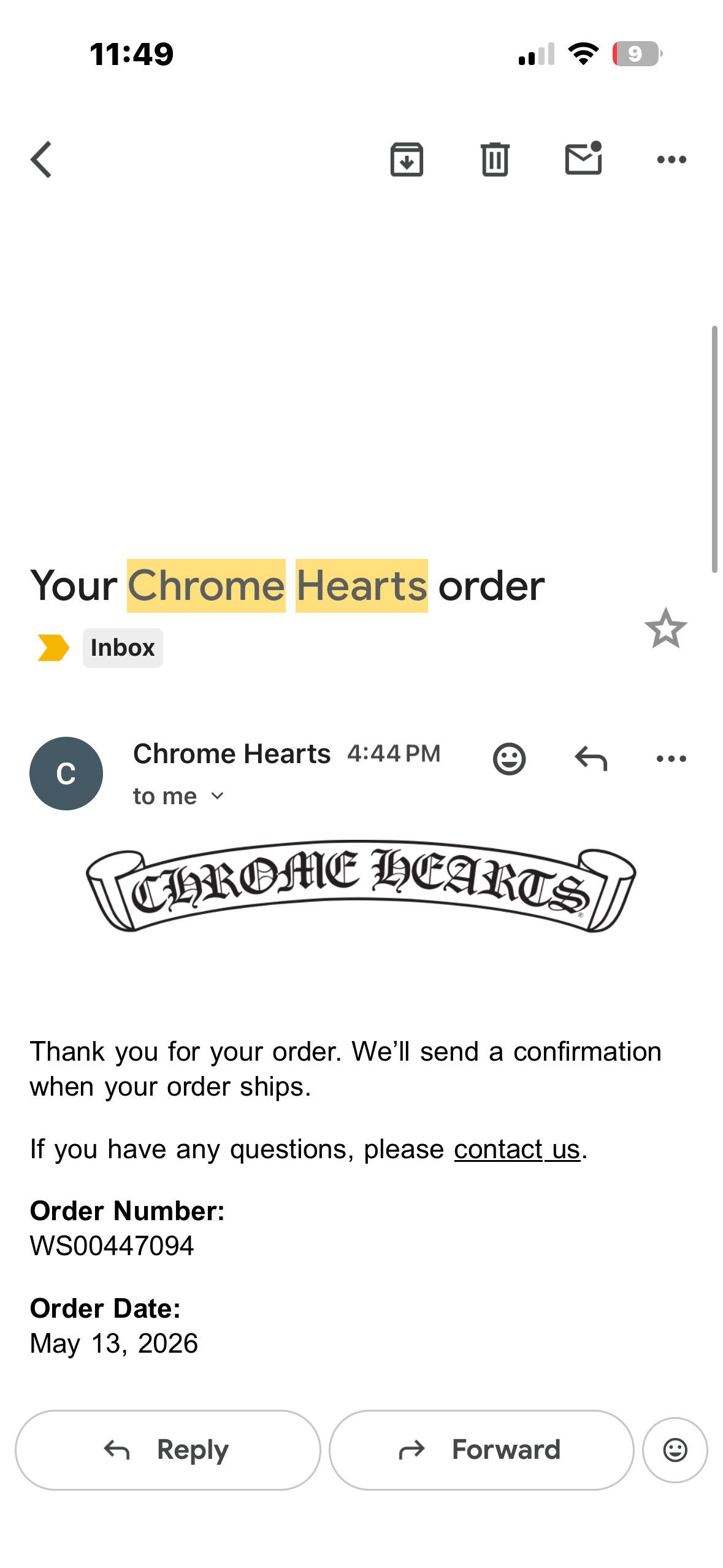 Chrome Hearts Chrome hearts white foil hoodie Size US XS / EU 42 / 0 - 3 Thumbnail