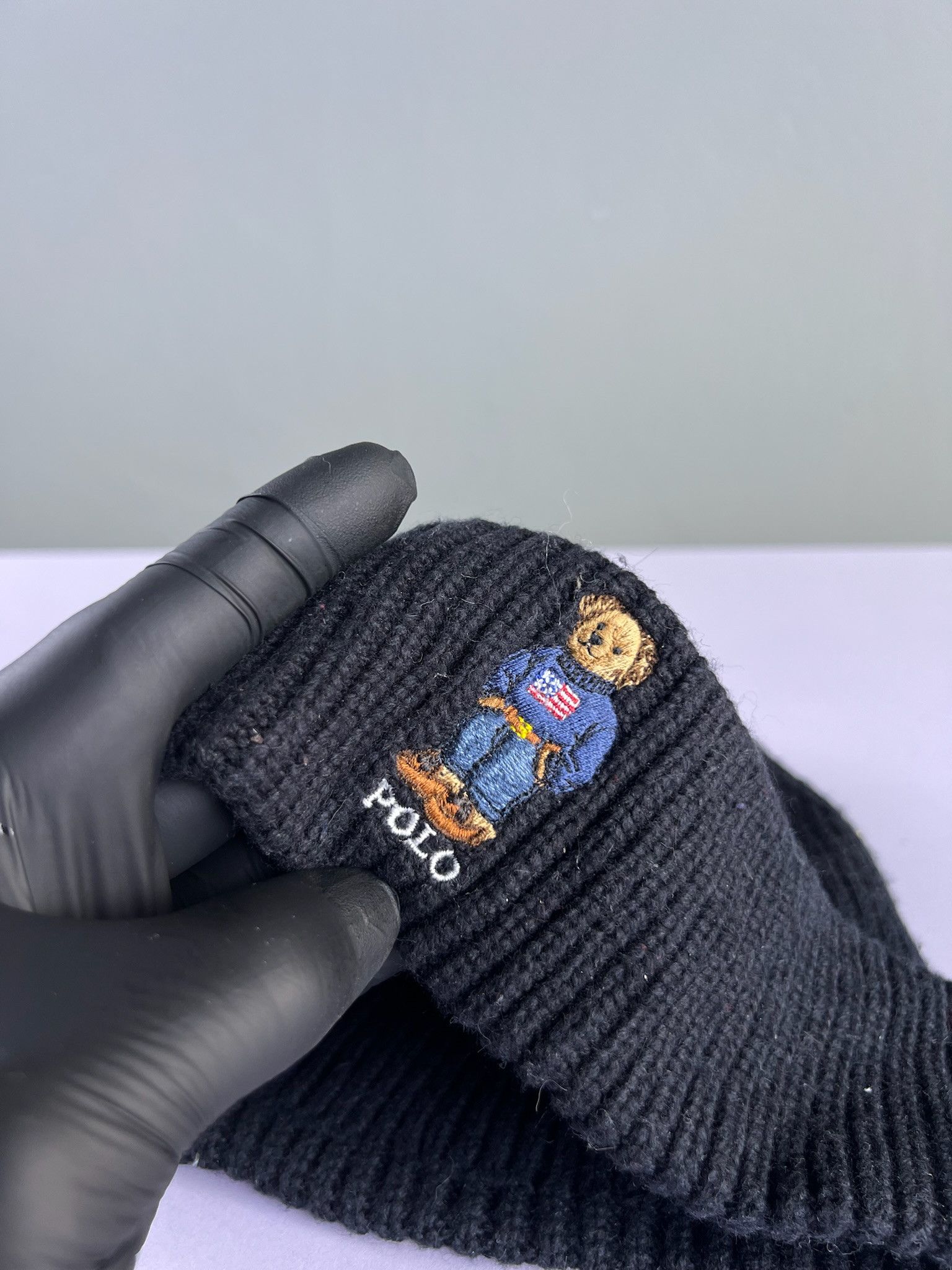 Polo Ralph Lauren × Vintage Polo bear by Ralph Lauren knit beanie Size ONE SIZE - 2 Thumbnail