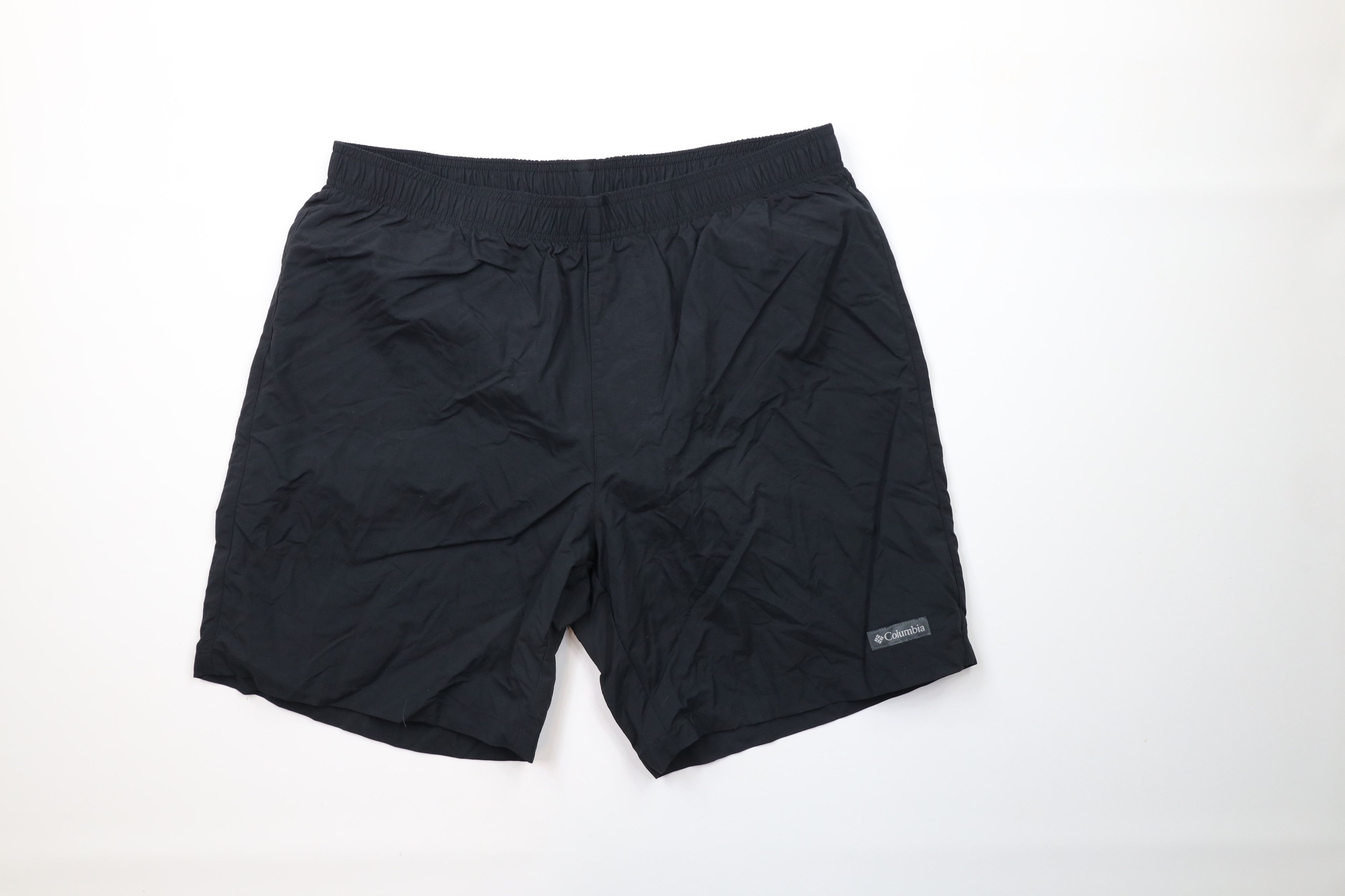 Columbia × Vintage Vintage Columbia Out Box Logo Lined Above Knee Shorts Black Size US 34 / EU 50 - 1 Thumbnail