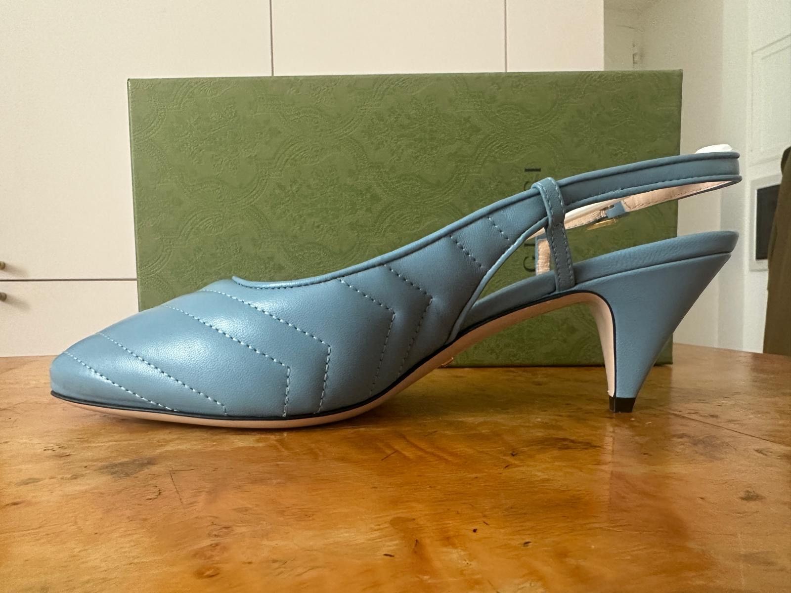 Gucci Gucci matelasse Leather slingback. Full set AW 2022 Size US 7.5 / IT 37.5 - 4 Thumbnail