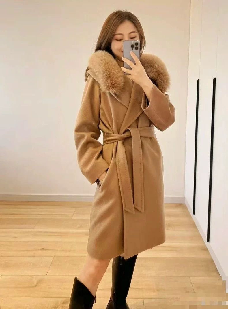 Max Mara Max Mara Fur Collar Coat Wool Thermal Midi Jacket Size S / US 4 / IT 40 - 9 Thumbnail