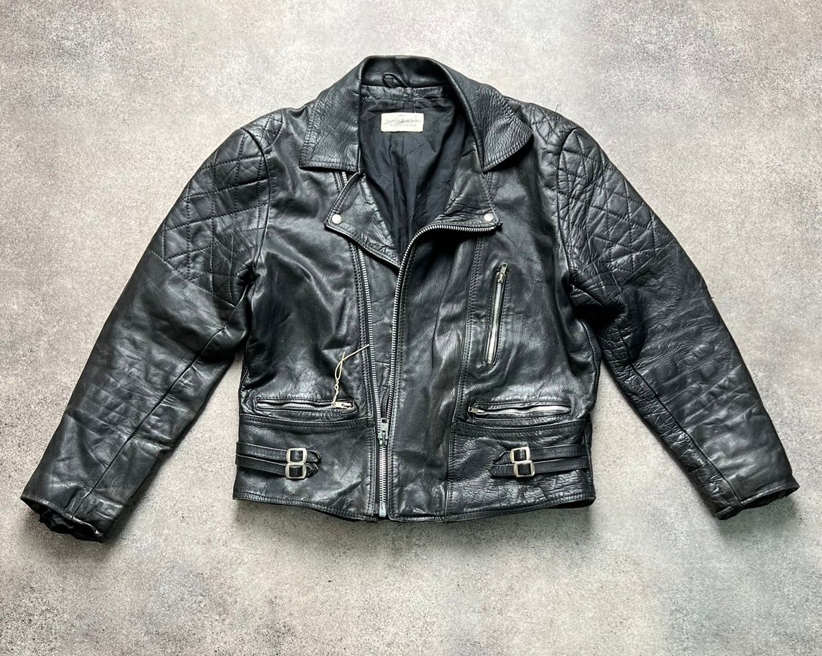 Pre-owned Denim And Supply Ralph Lauren X Polo Ralph Lauren Denim & Supply Ralph Laurent Vintage Leather Biker Jacket In Black
