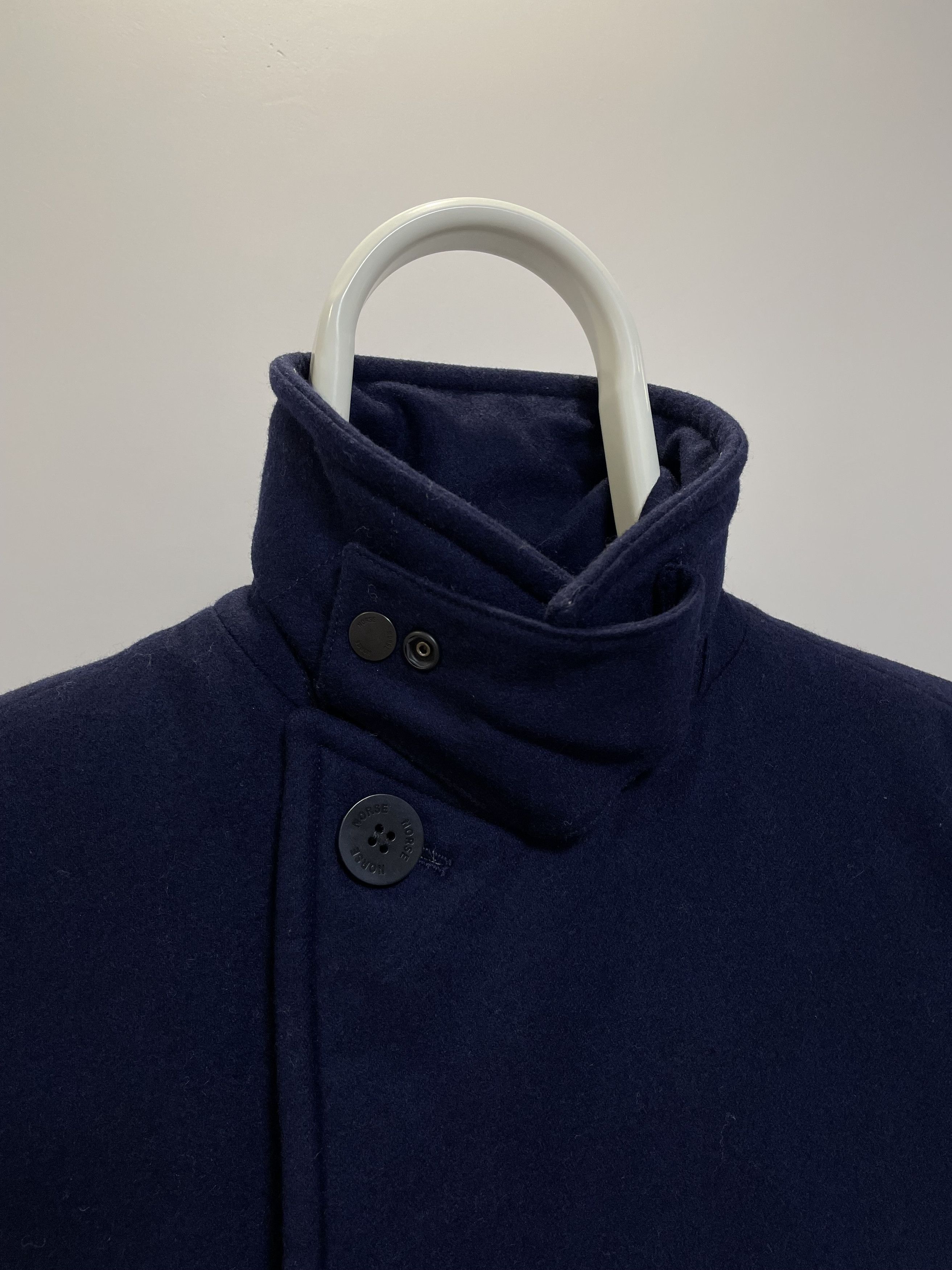 Norse Projects NORSE PROJECTS Birk Wool Pea Coat Jacket Dark Navy Men's Size US S / EU 44-46 / 1 - 10 Thumbnail