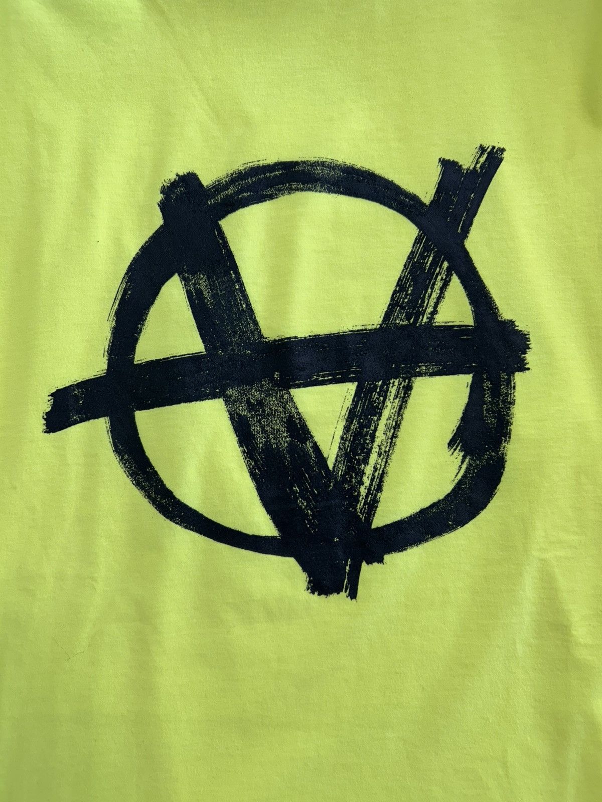 Vetements SS2020 Anarchy T-Shirt Neon Yellow Size US M / EU 48-50 / 2 - 4 Thumbnail