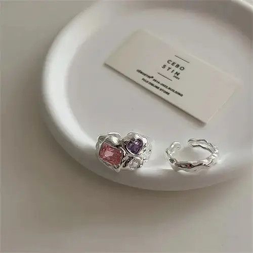 Ring Of Fire Colorful Moonstone Rings Size ONE SIZE - 3 Thumbnail