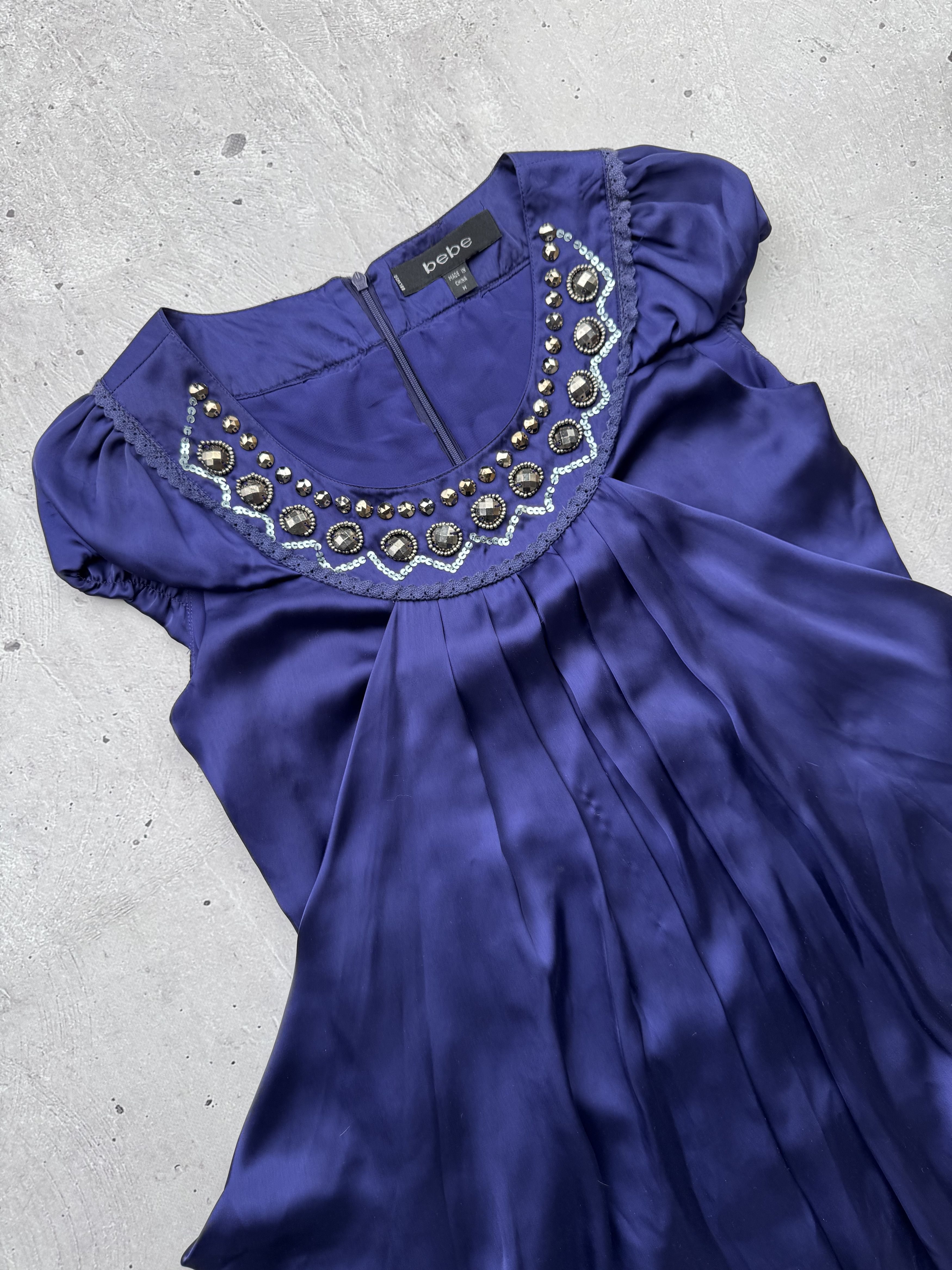 Bebe × Vintage Bebe Vintage Silk Asymmetrical Mini Dress Size M / US 6-8 / IT 42-44 - 3 Thumbnail