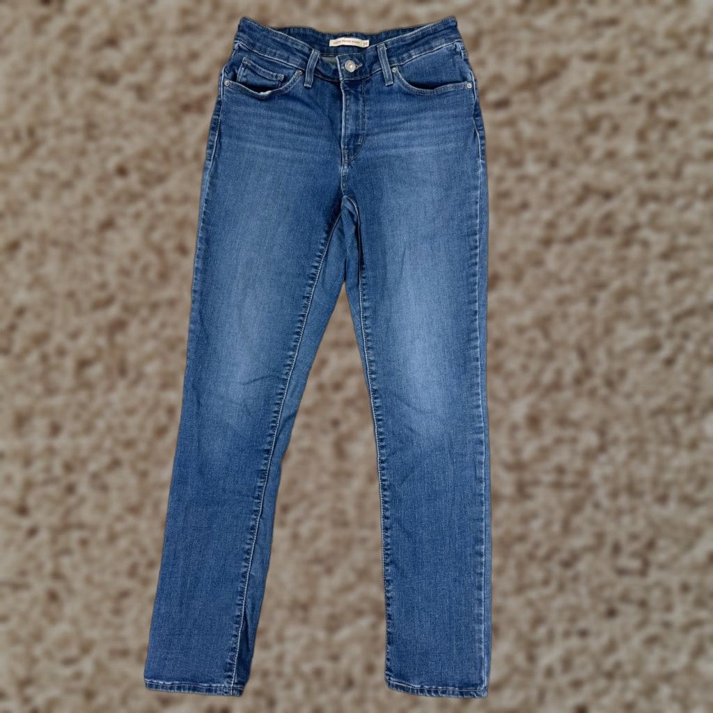 Levi's Levis Jeans Women 29 Blue Denim Mid Rise Skinny Cotton Blend 25x28 Size 29" - 1 Thumbnail
