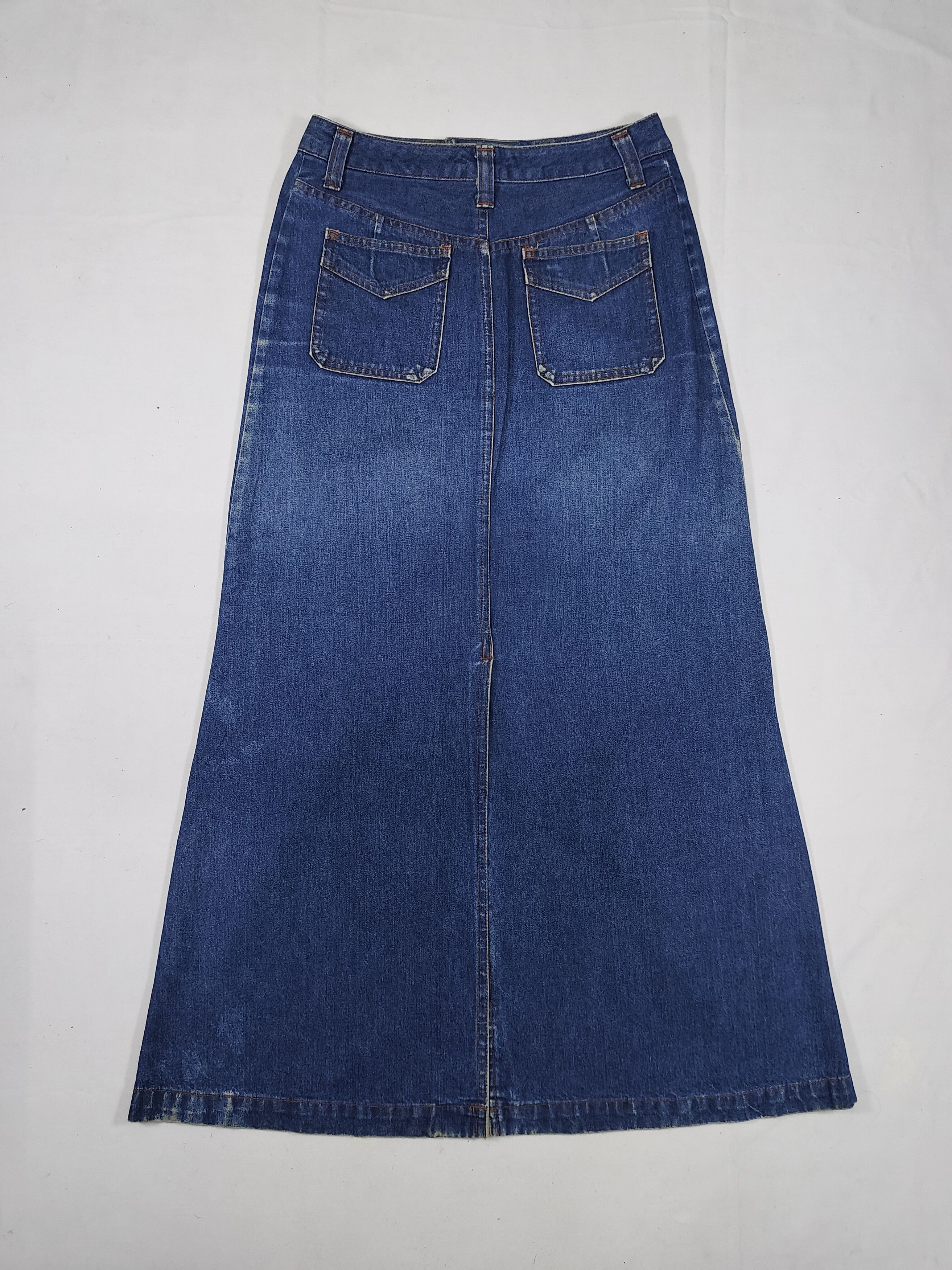 Super Lovers 90s Super Lovers 🇯🇵 Clean A-Line Silhouette Denim Skirt Size 30" / US 8 / IT 44 - 6 Thumbnail