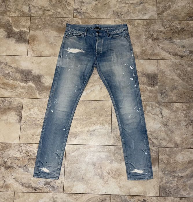 John Elliott John Elliot Distressed Denim Designer Jeans Size 32