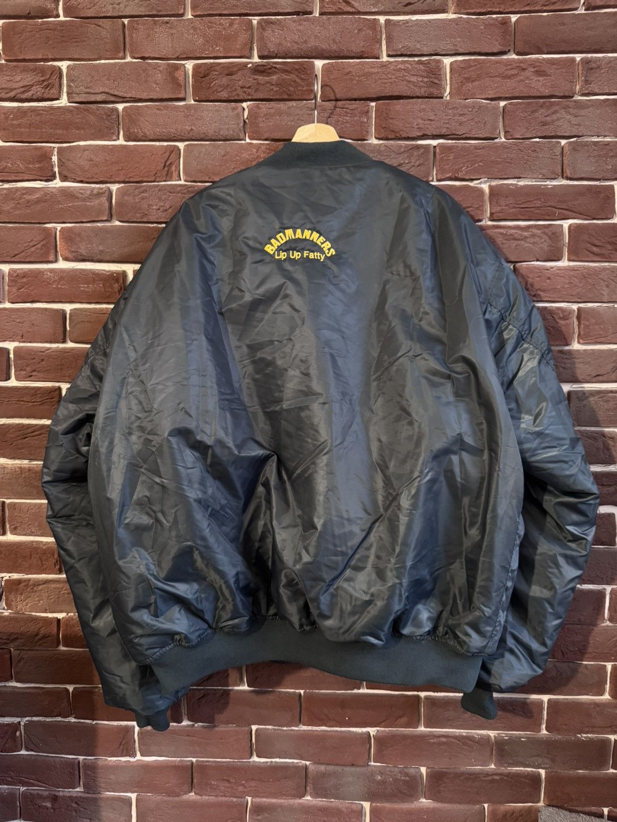 Vintage Bad Manners BAND Ma1 Flyer Black Vintage Bomber Jacket 4XL Size US XXL / EU 58 / 5 - 2 Thumbnail